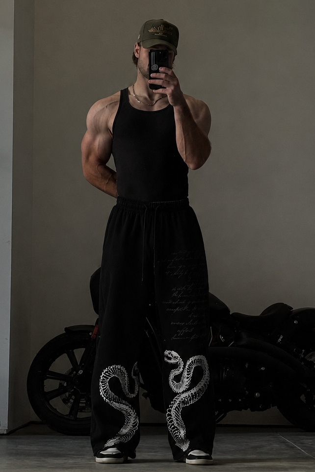 Black Mamba Unisex Joggers | Premium Cotton Streetwear – XtremeX