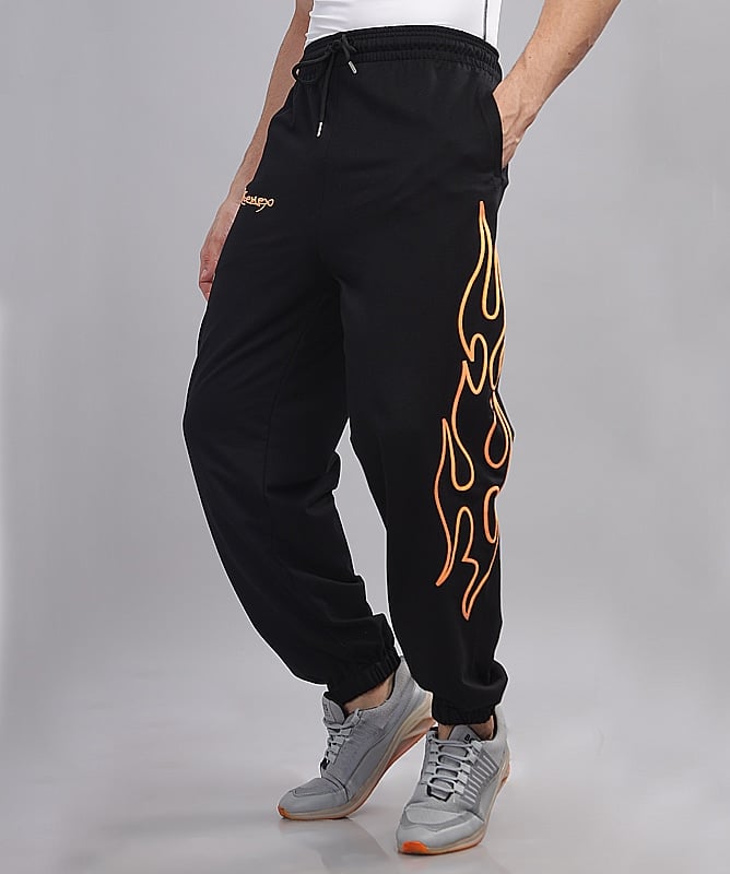 Athletic Joggers Joggers With Writing On Them Flame Joggers