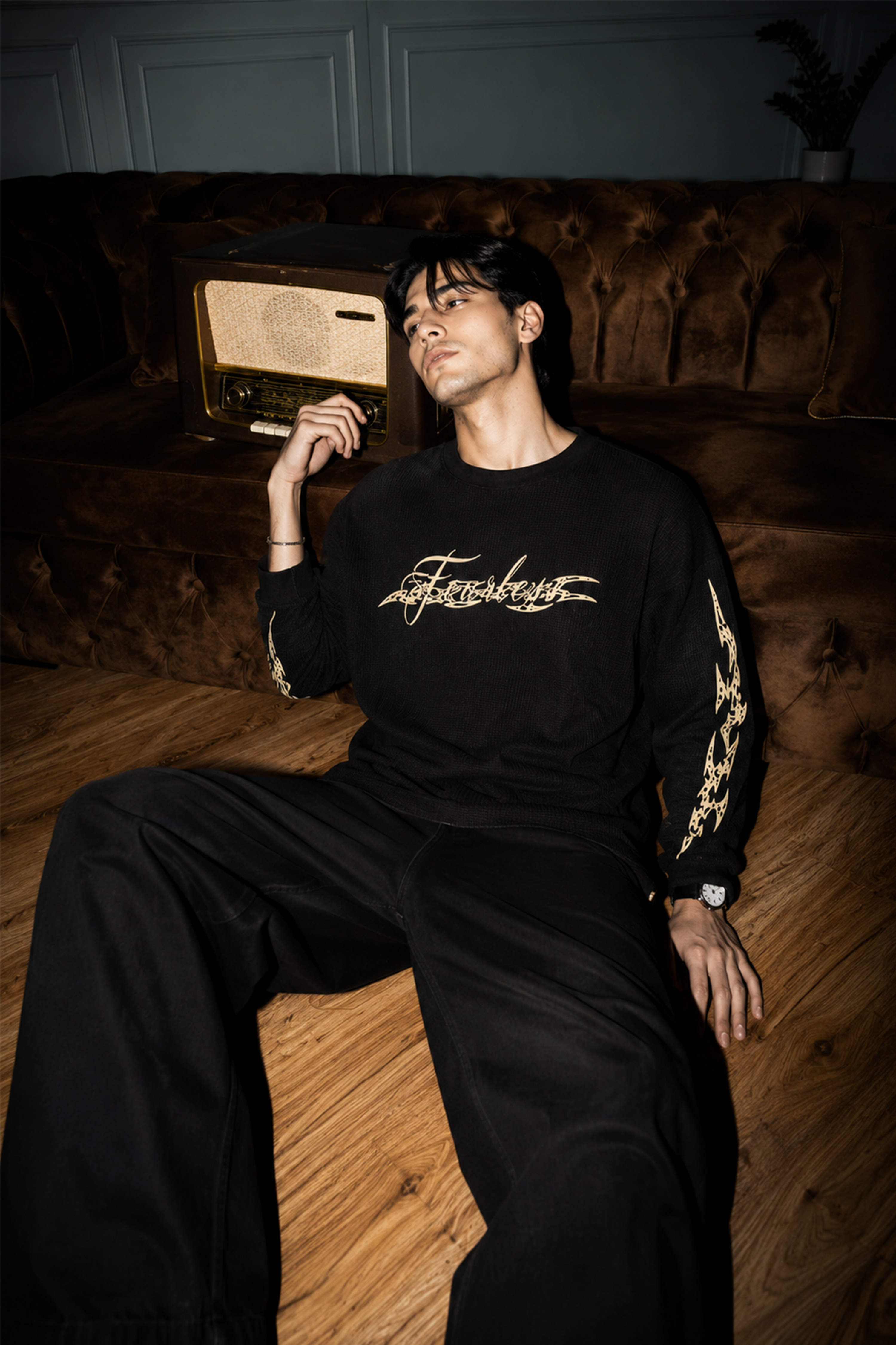 Fearless Waffle Tshirt - Black