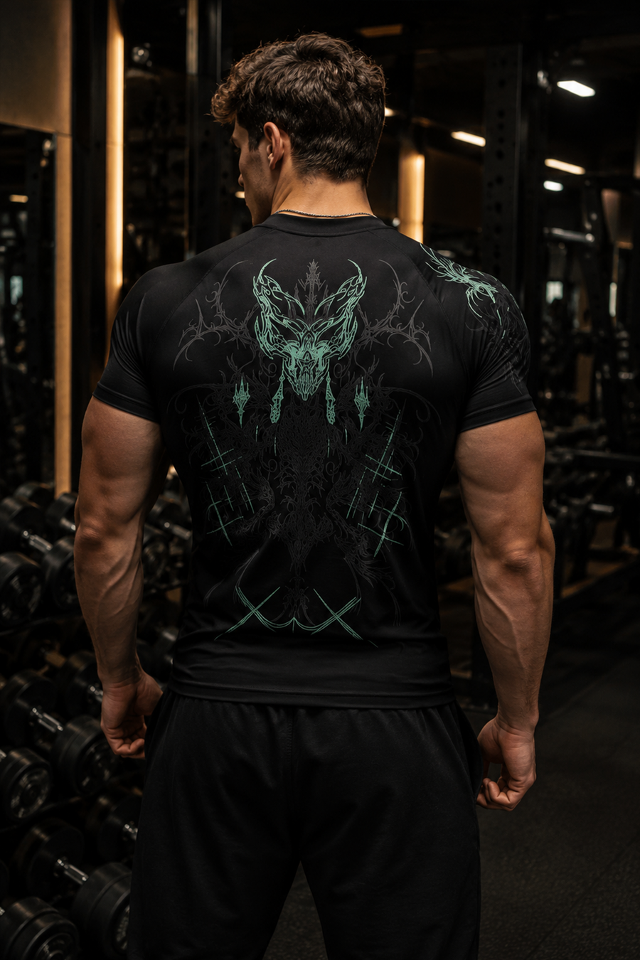 Prime Arc Zip Compression Tshirt Half Sleeve - Blue/Black