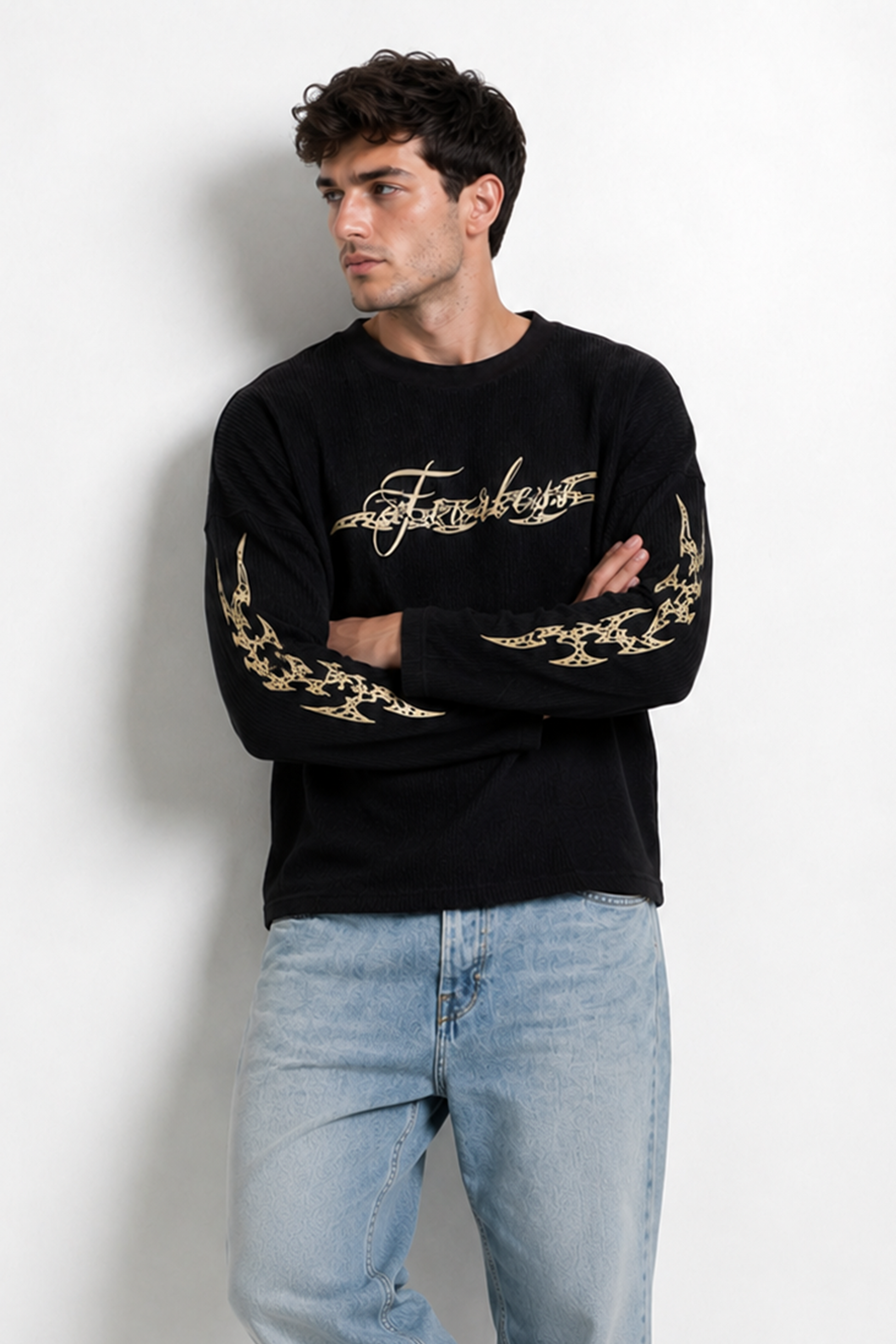 Fearless Waffle Tshirt - Black