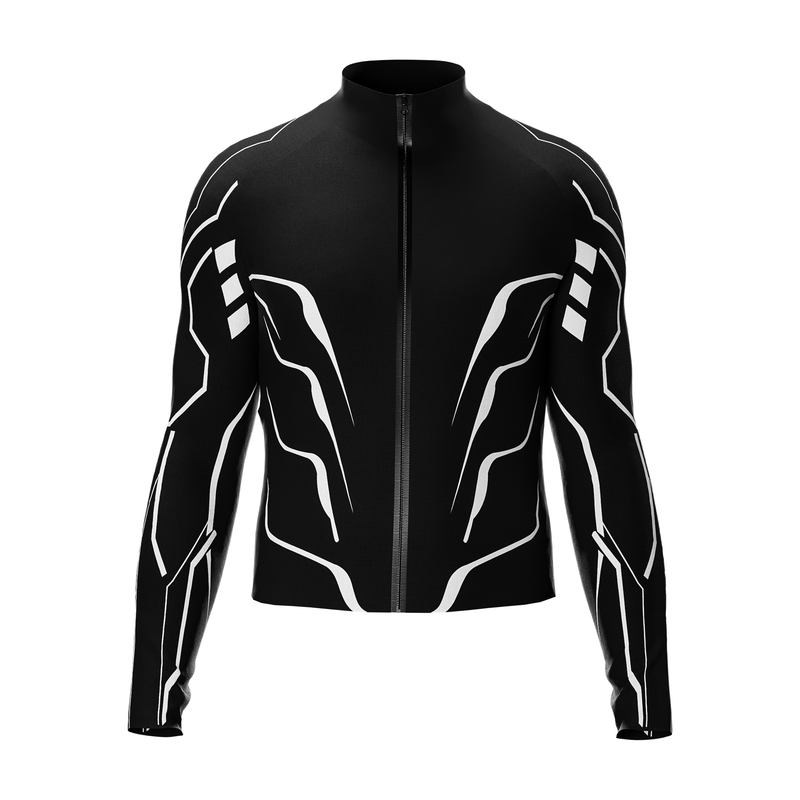 Full zip Cybersuit compression shirt for gym workouts