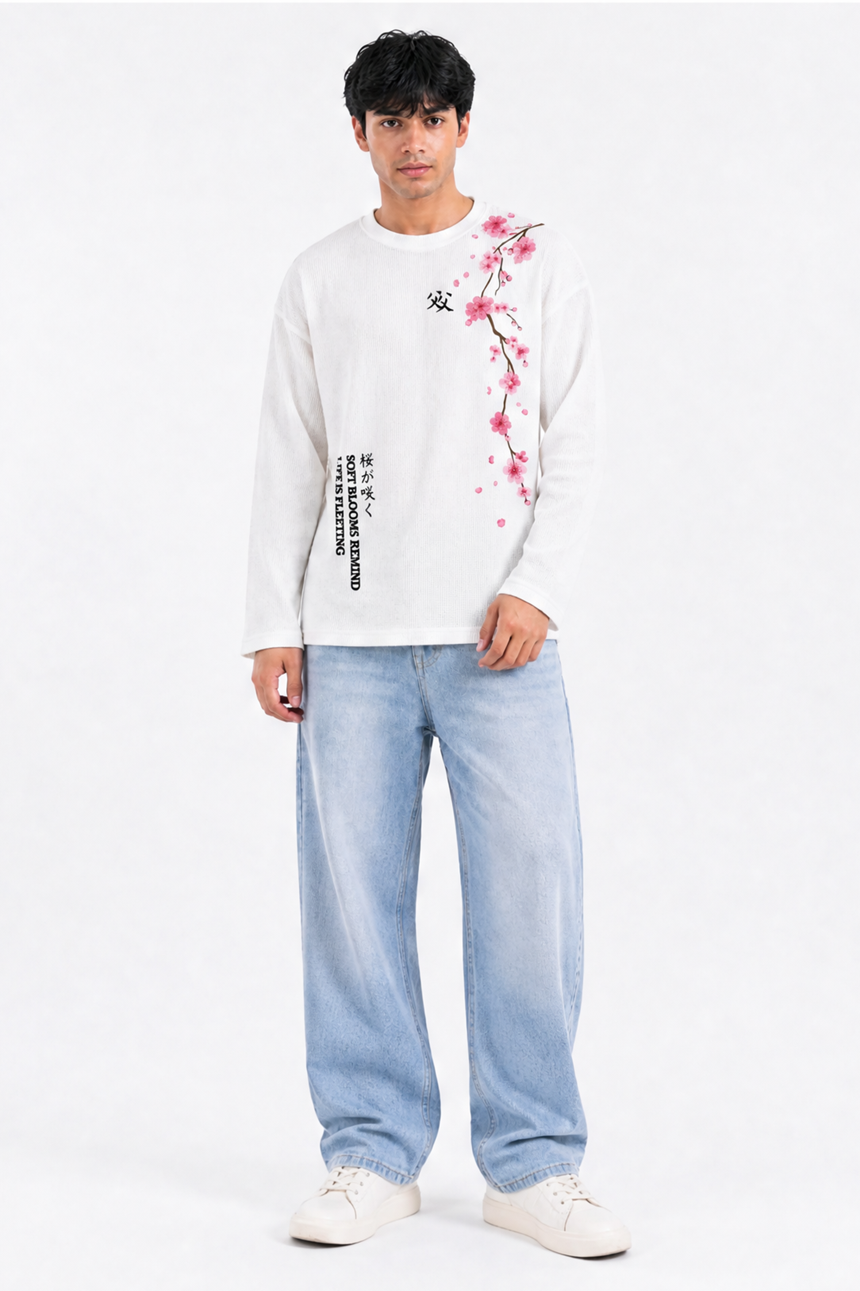 Image of Cherry Blossom Waffle T-Shirt