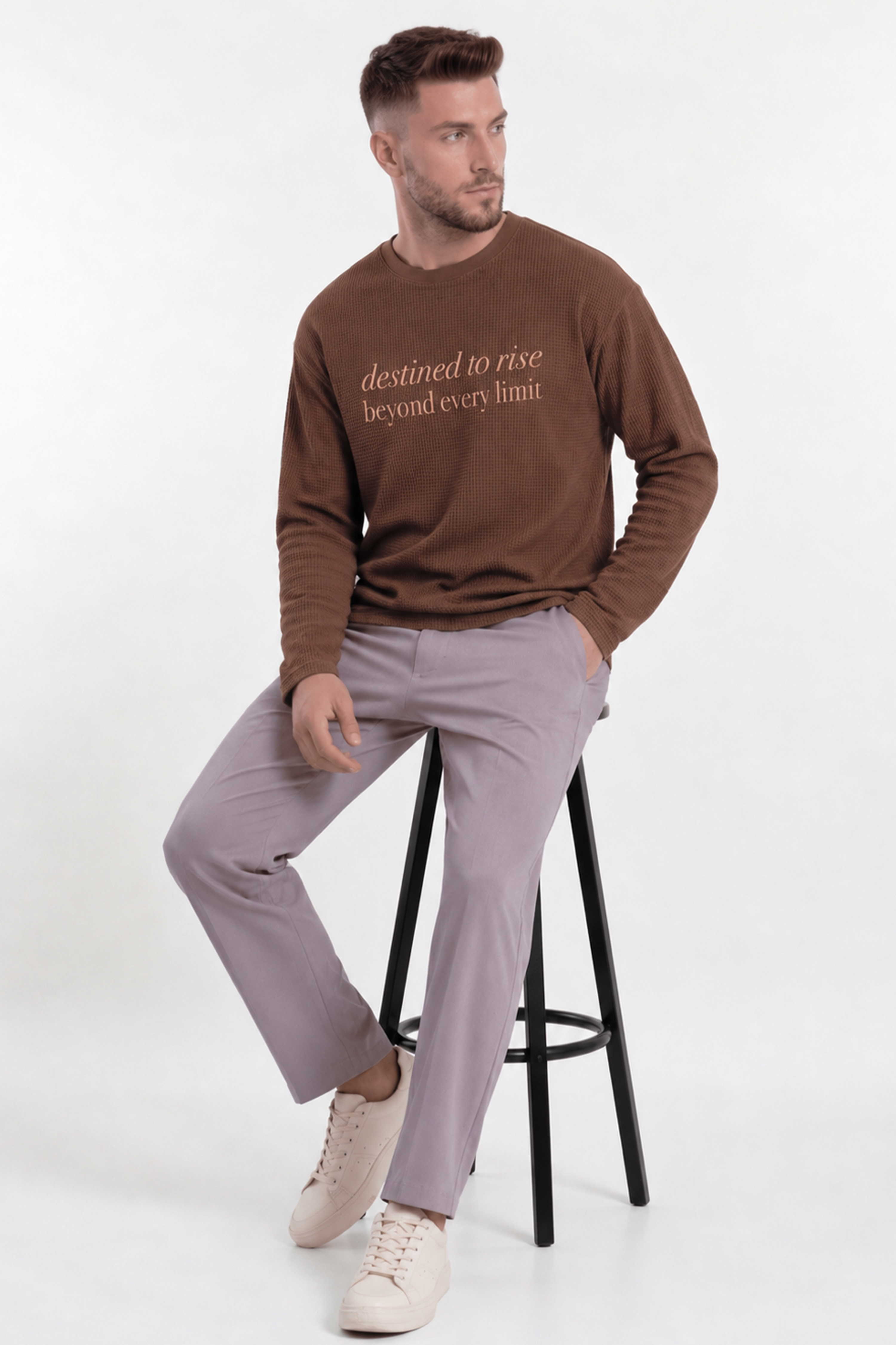Image of Cosmic  Waffle Tshirt - Camel Brown