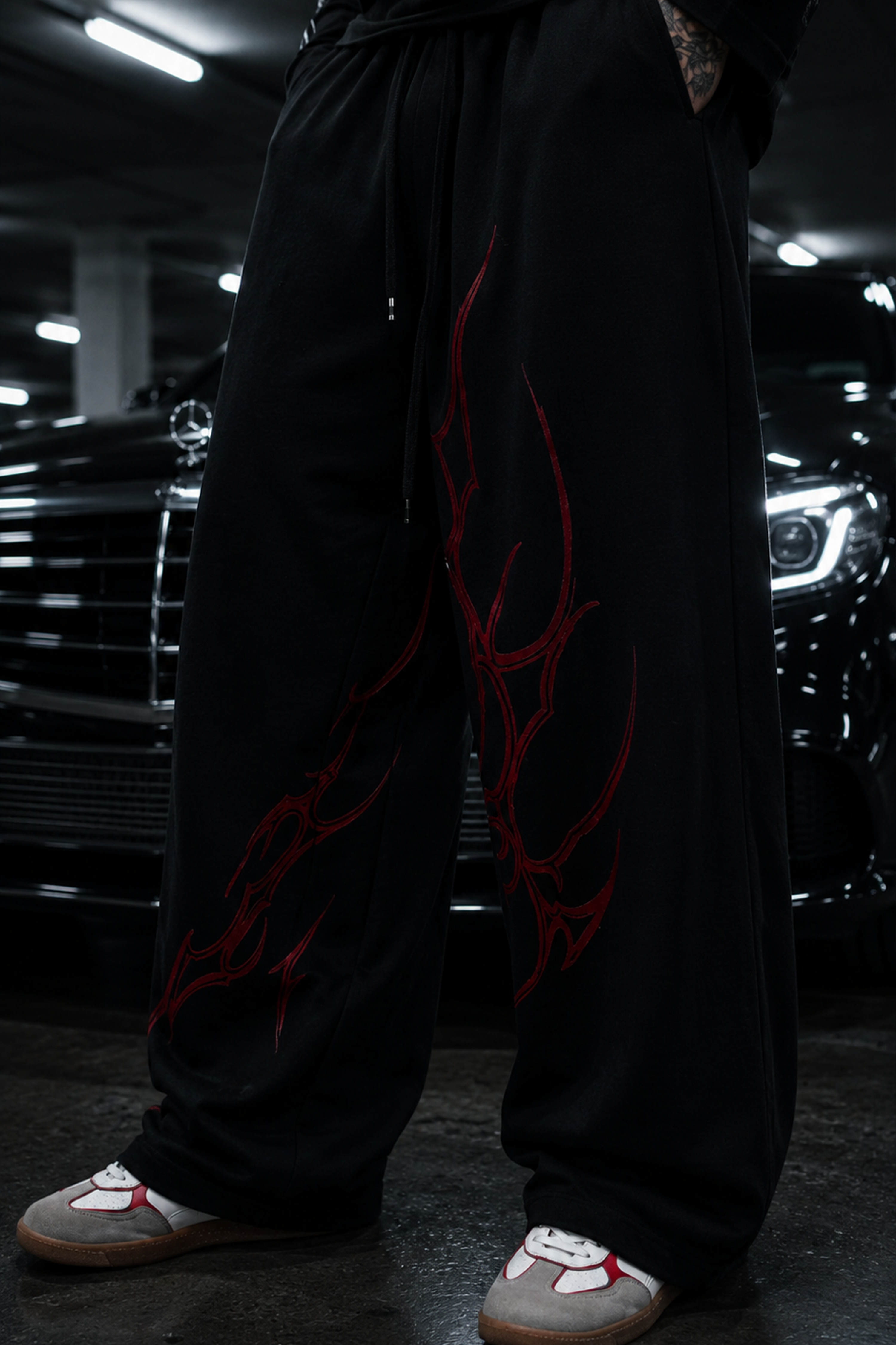 Image of Lava Flow Unisex Joggers - Black