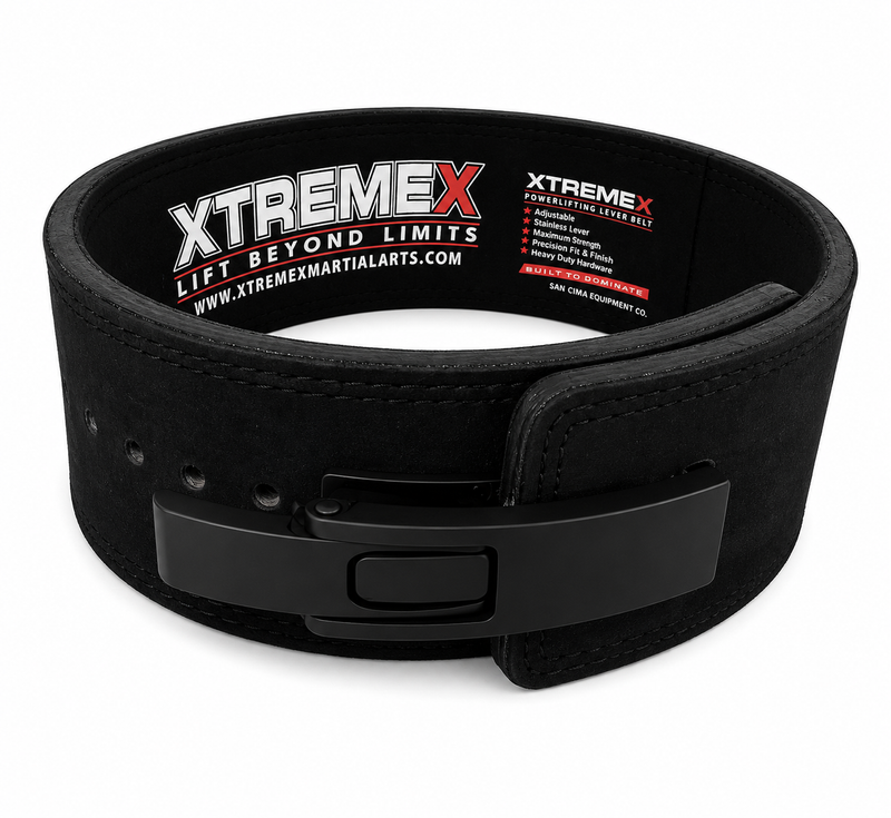 XTREMEX POWERLIFTING 13MM LEVER BELT - BLACK
