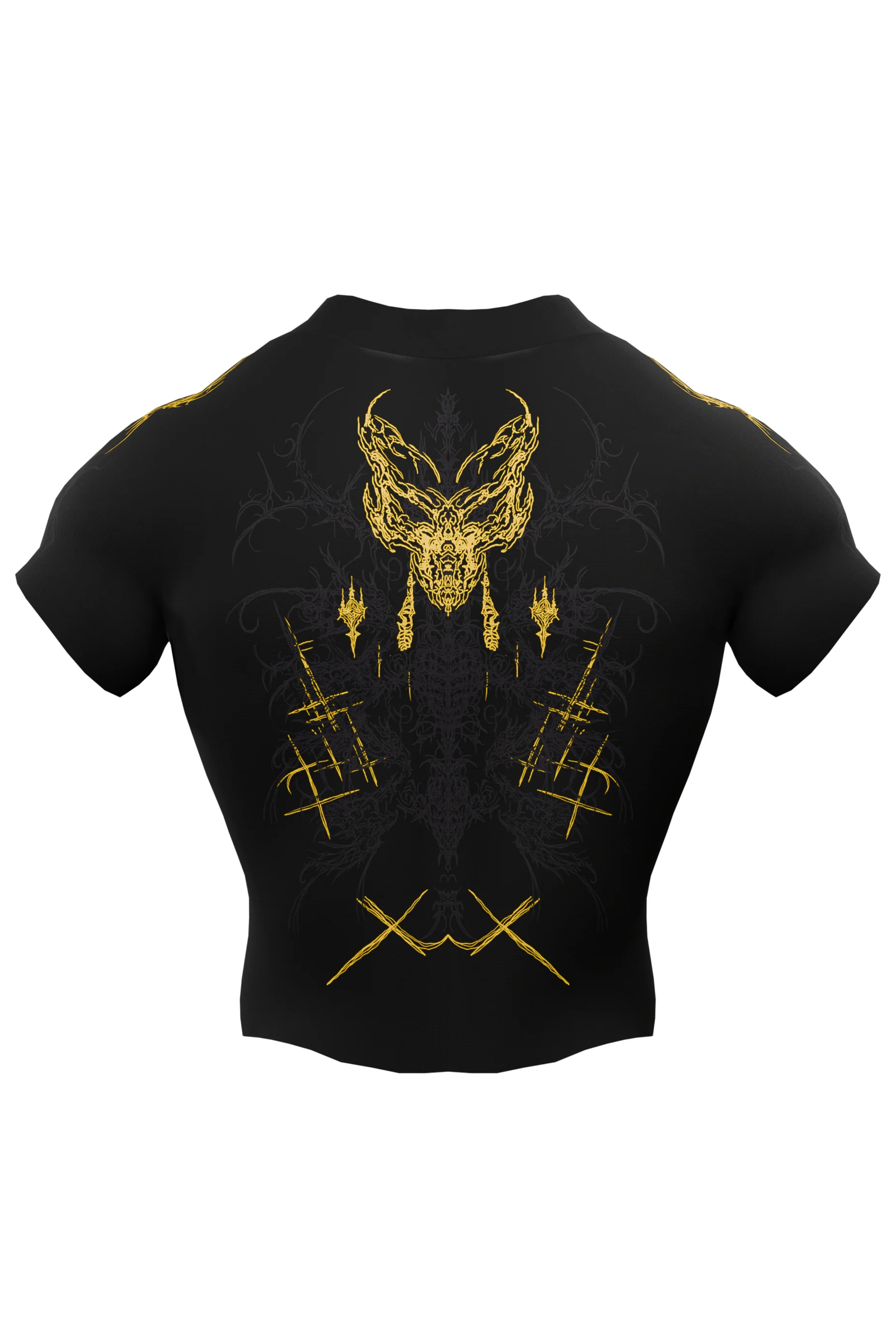 Image of Prime Arc Zip Compression Tshirt Half Sleeve - Yellow/Black