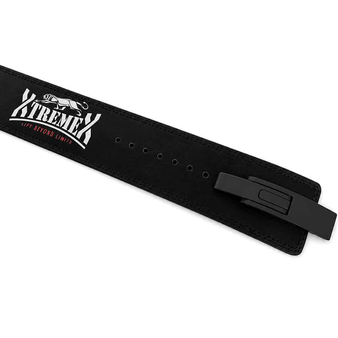 Image of XTREMEX POWERLIFTING 13MM LEVER BELT - BLACK