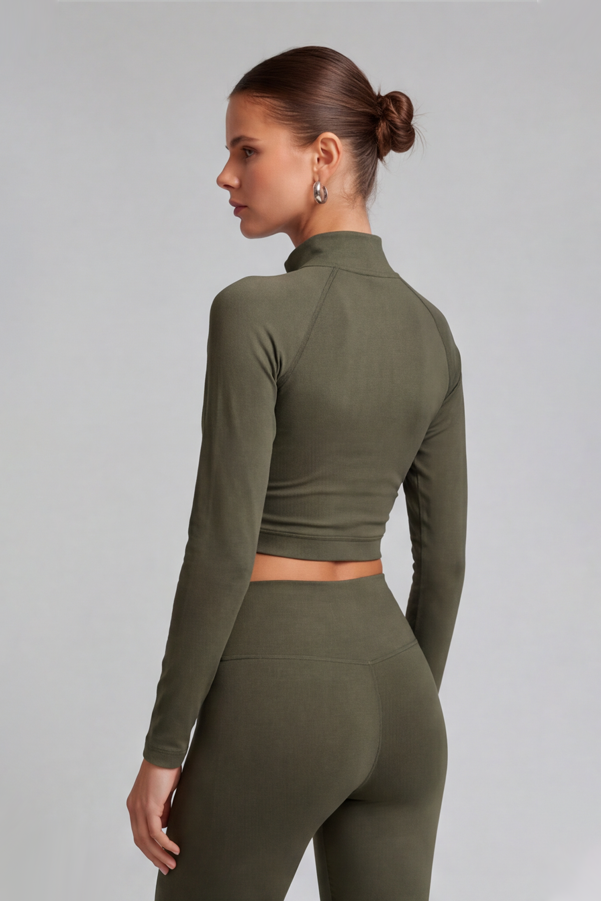 Corefit Cropped Zipper - Olive