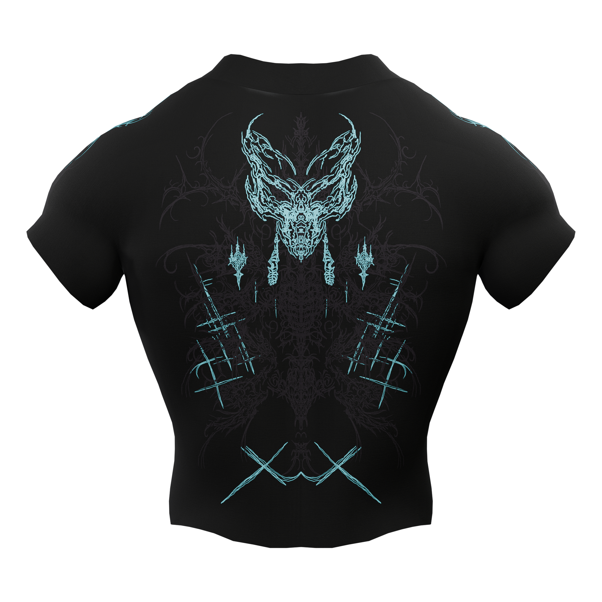 Prime Arc Zip Compression Tshirt Half Sleeve - Blue/Black