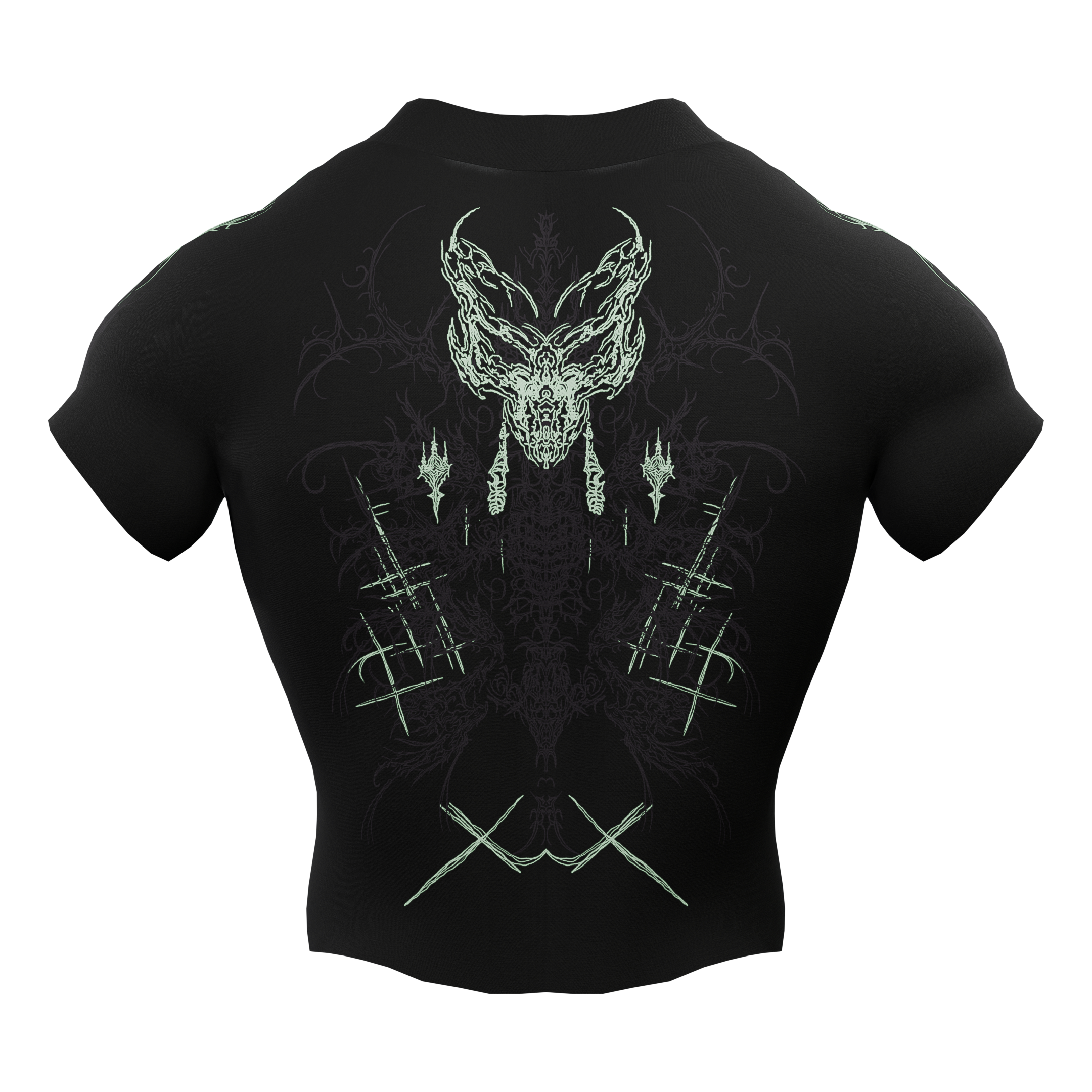 Image of Prime Arc Zip Compression Tshirt Half Sleeve - Green/Black