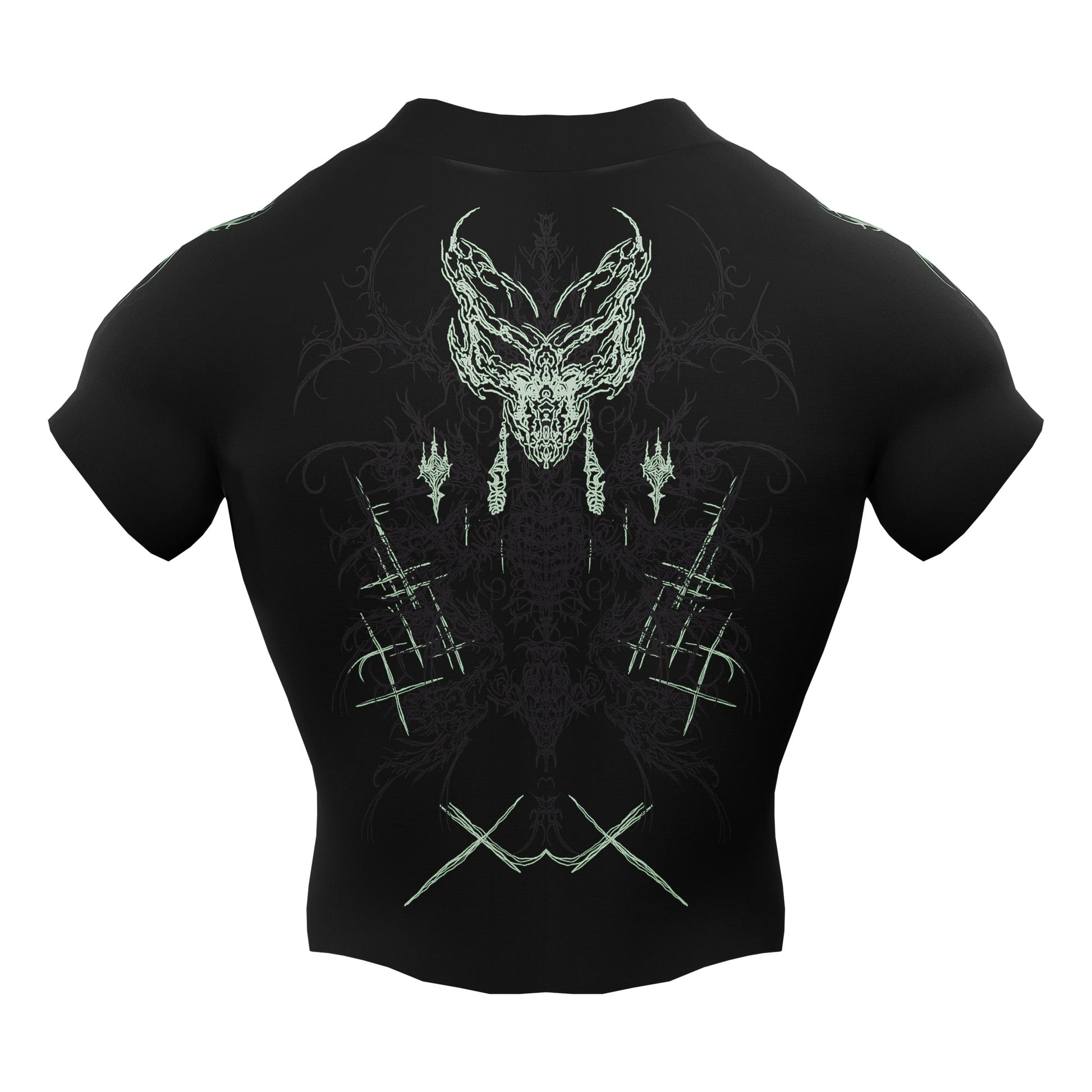 Prime Arc Zip Compression Tshirt Half Sleeve - Green/Black