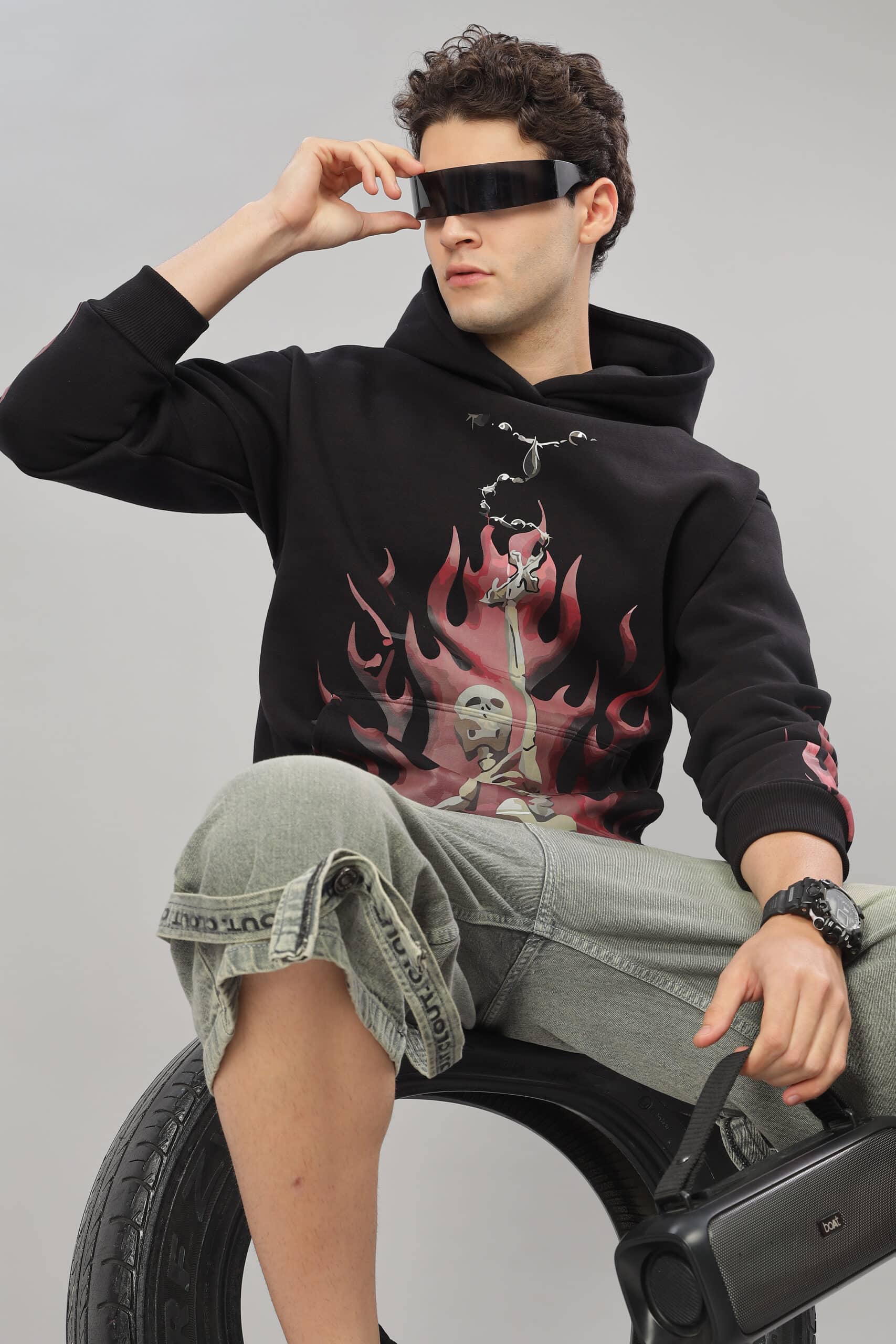 Flame Reaper Unisex Oversized Hoodie