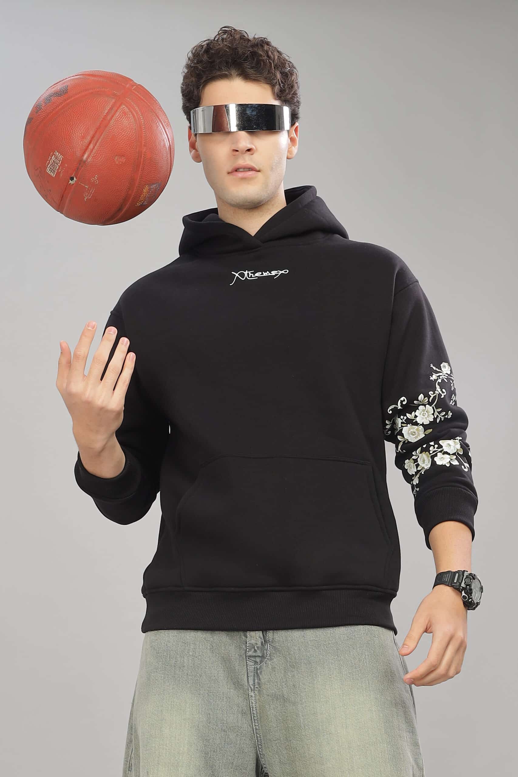 Image of Floral Unisex Oversized Hoodie