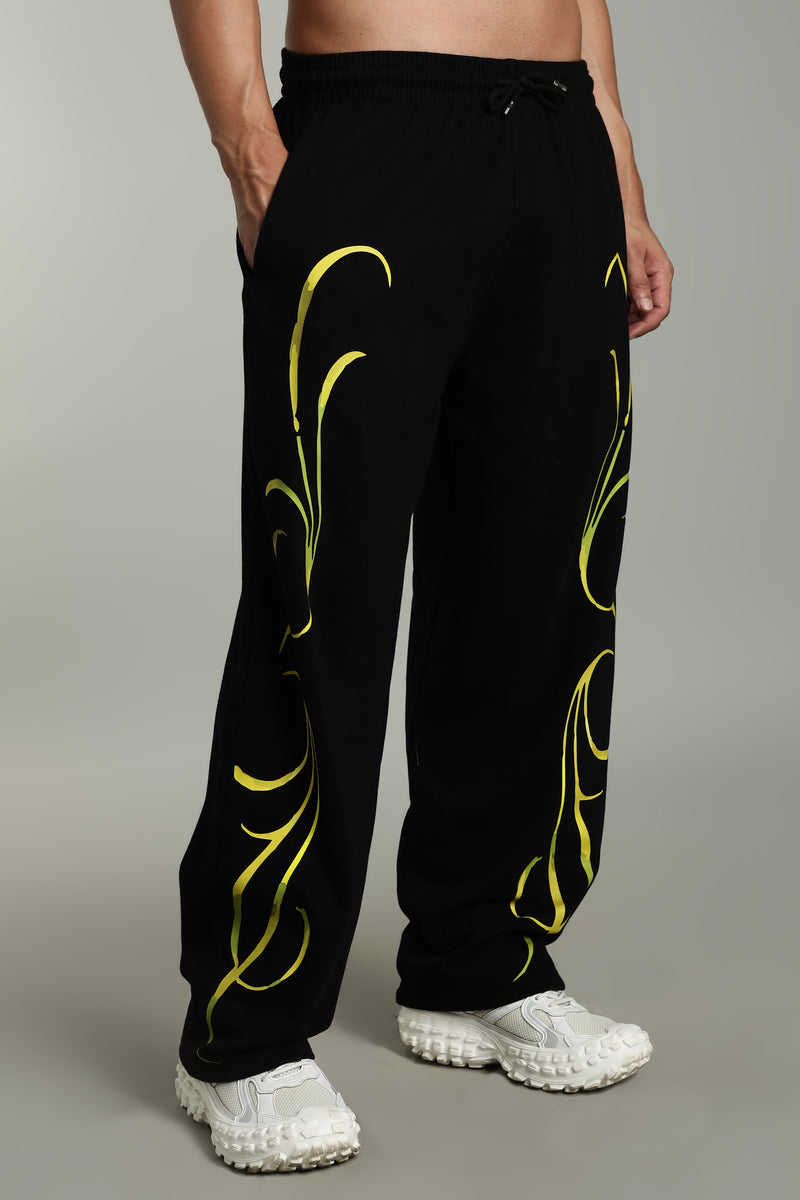 Solar Spiral unisex cotton joggers with spiral graphics