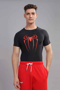 Image of Spider Compression Tshirt Half Sleeve