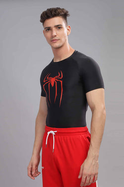 Image of Spider Compression Tshirt Half Sleeve