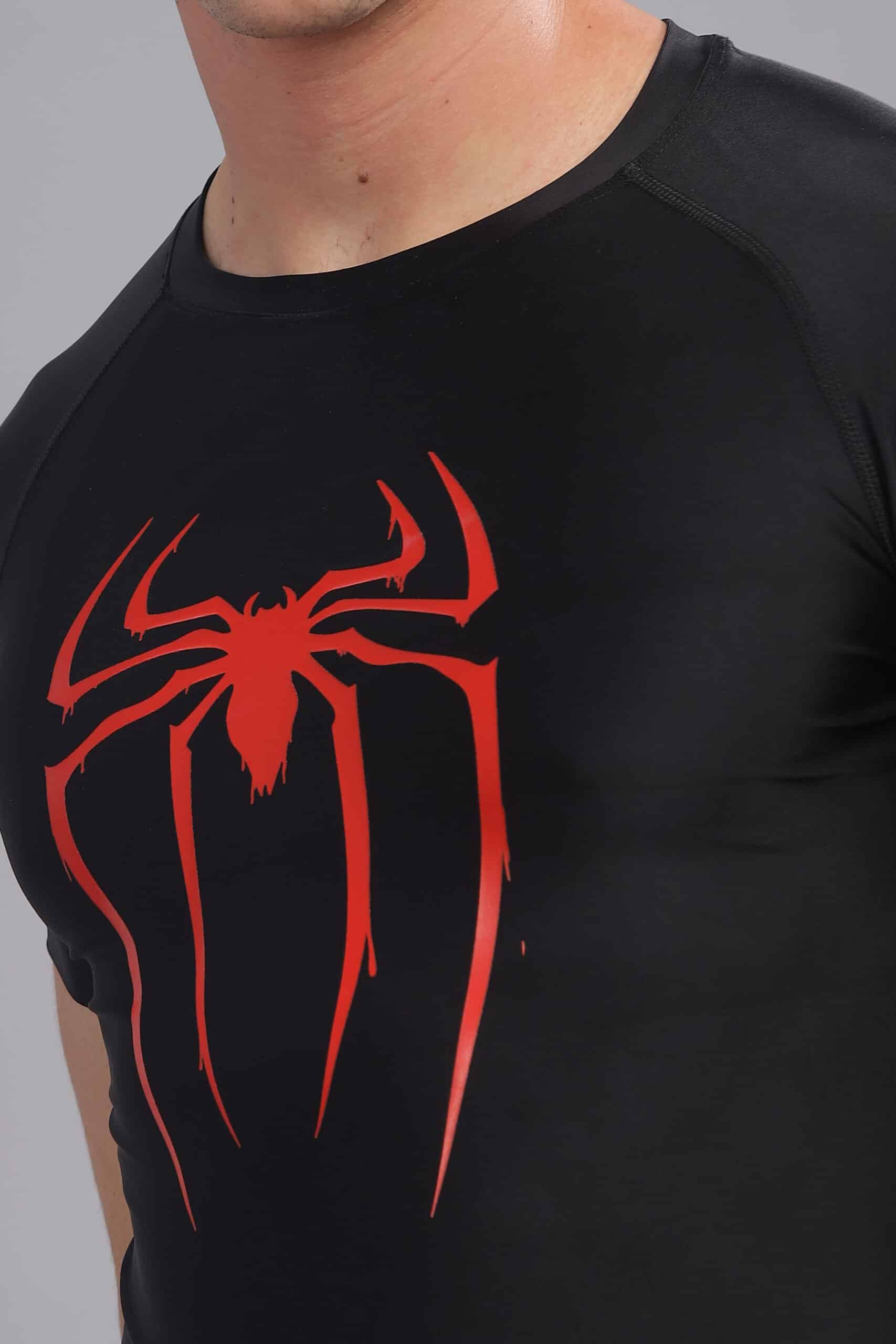 Image of Spider Compression Tshirt Half Sleeve