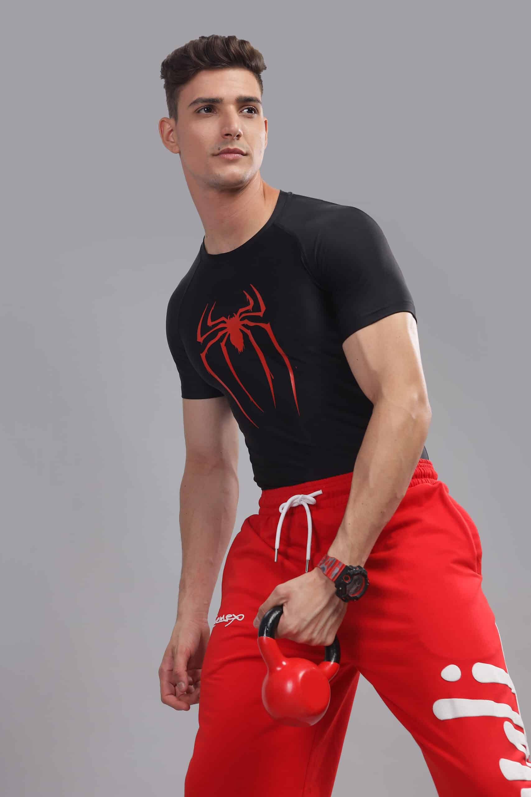 Image of Spider Compression Tshirt Half Sleeve