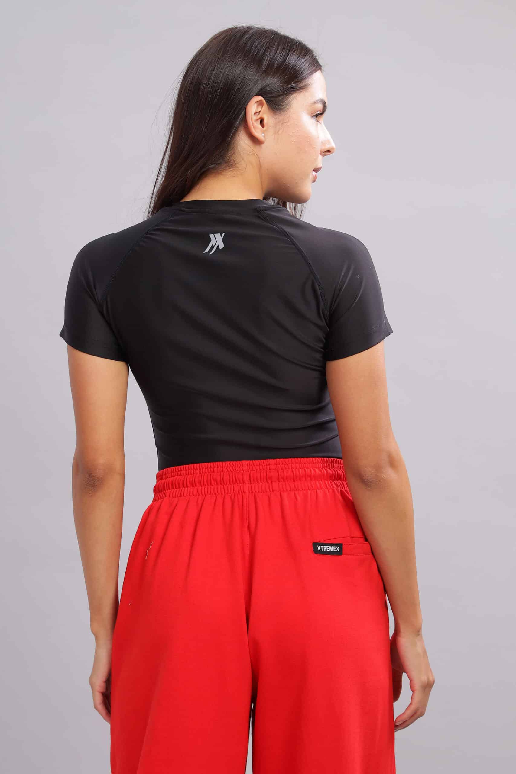 Women Spider Compression Tshirt Half Sleeve