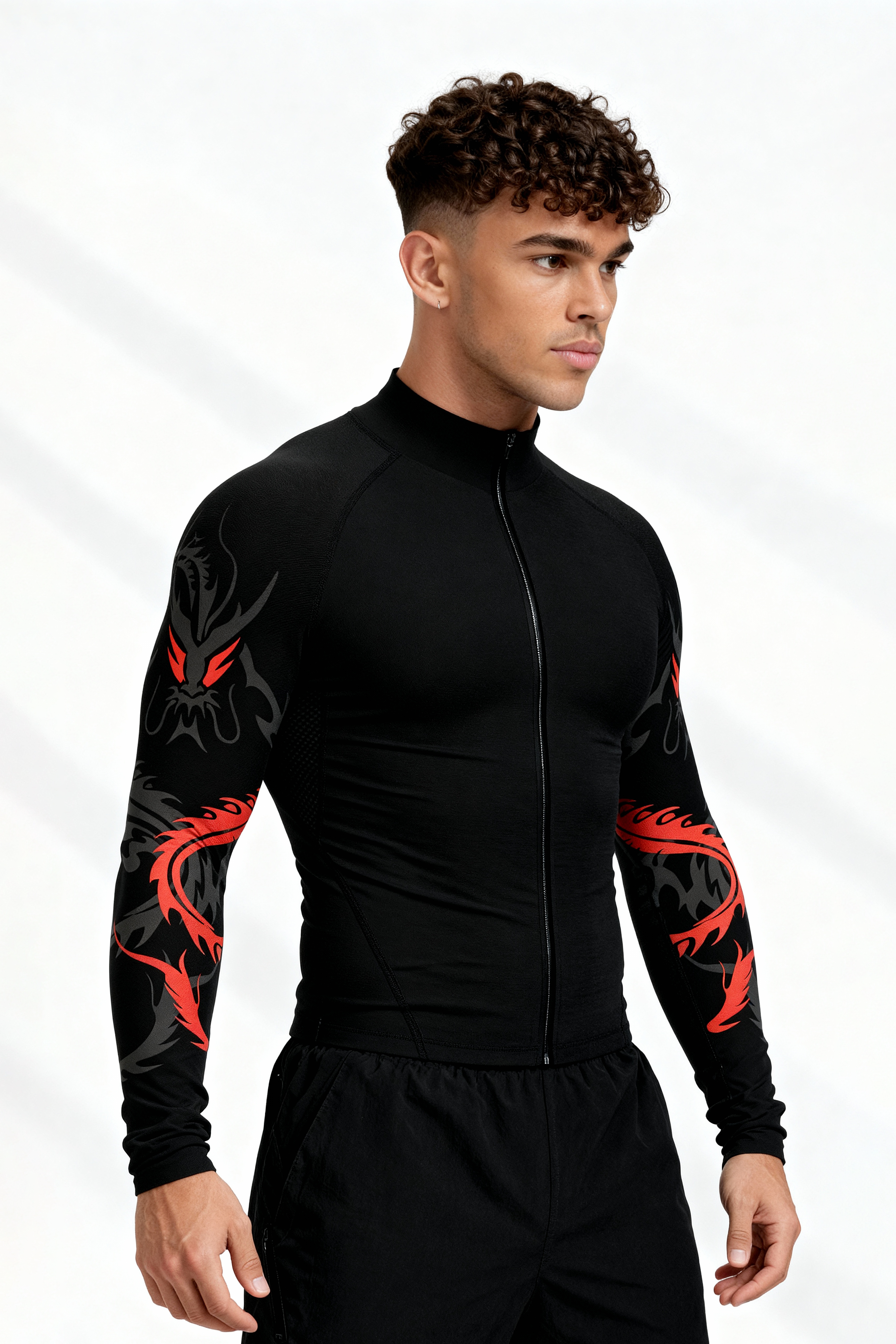 Image of Draco Rage Compression Zipper - Black