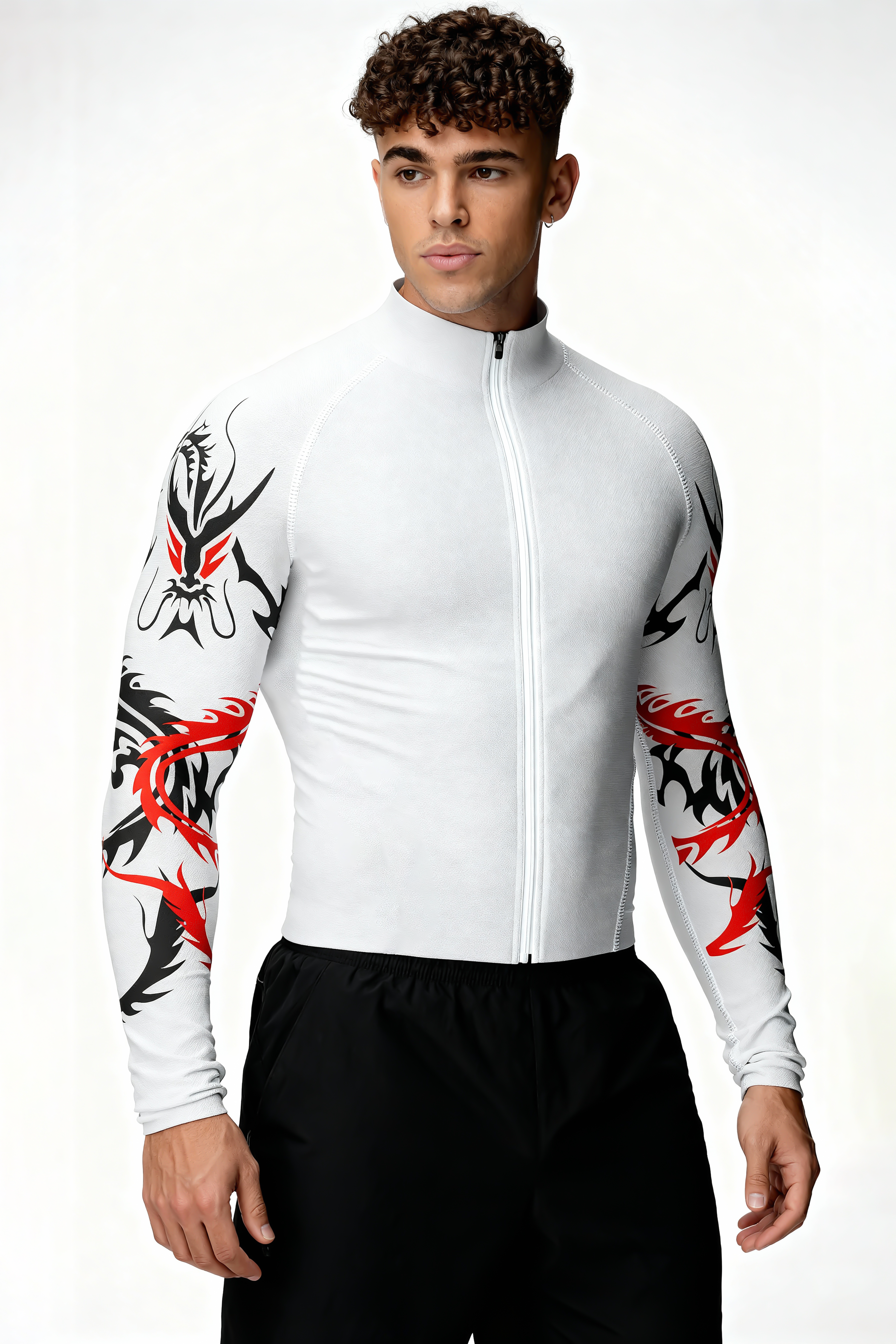 Image of Draco Rage Compression Zipper - White