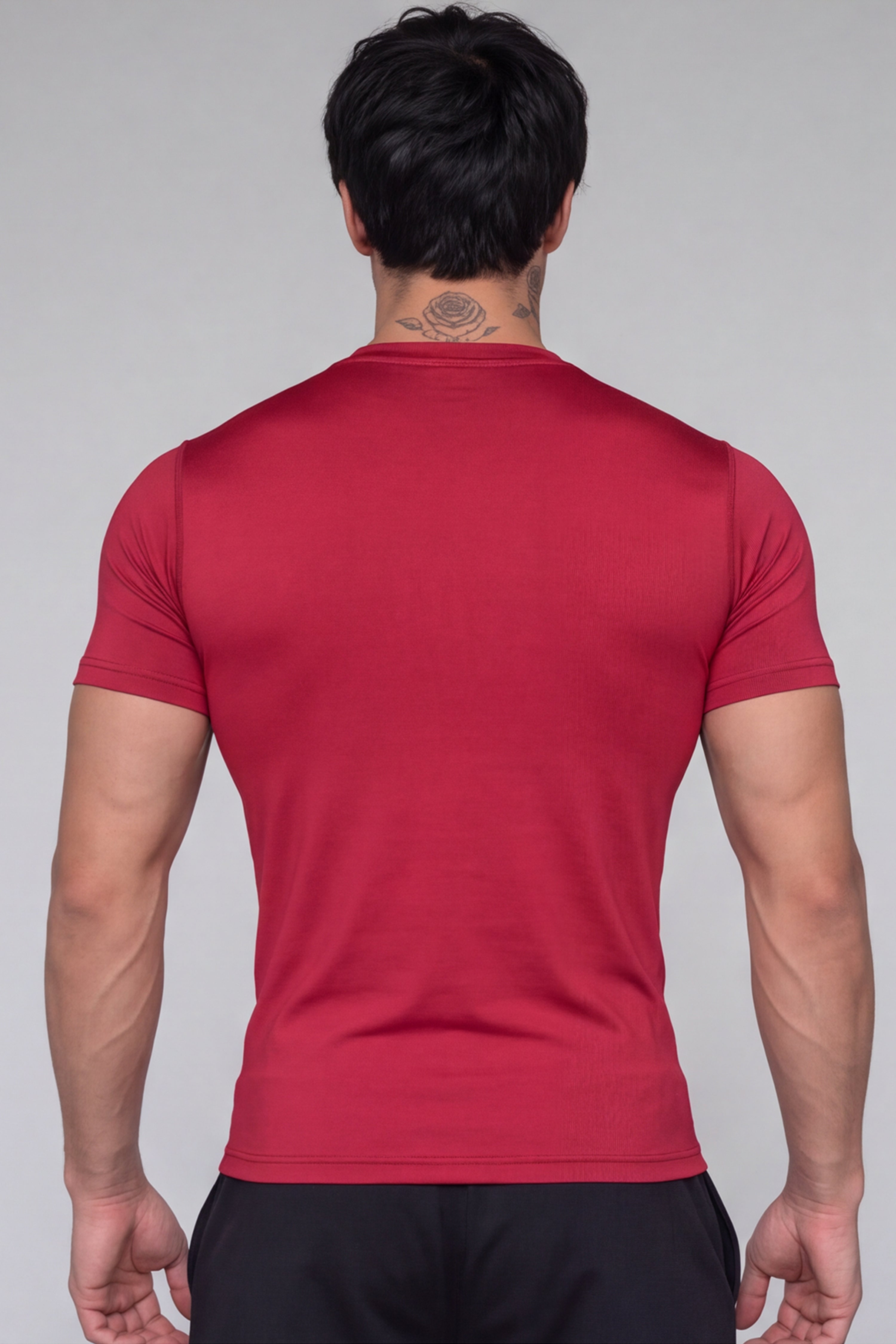Image of EXO Compression T-Shirt Half sleeve -Red/Black