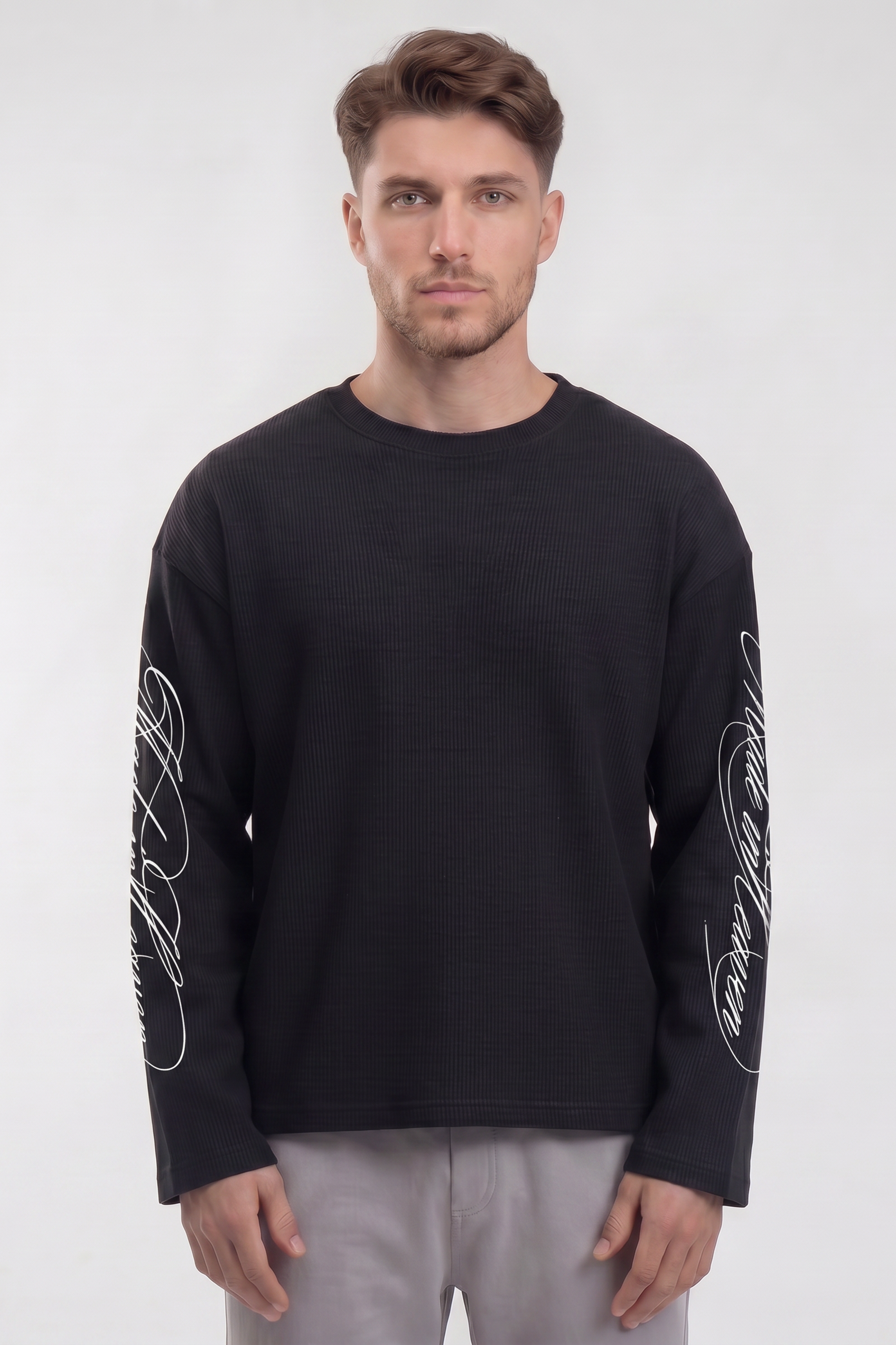 Image of Signature Waffle Tshirt - Black