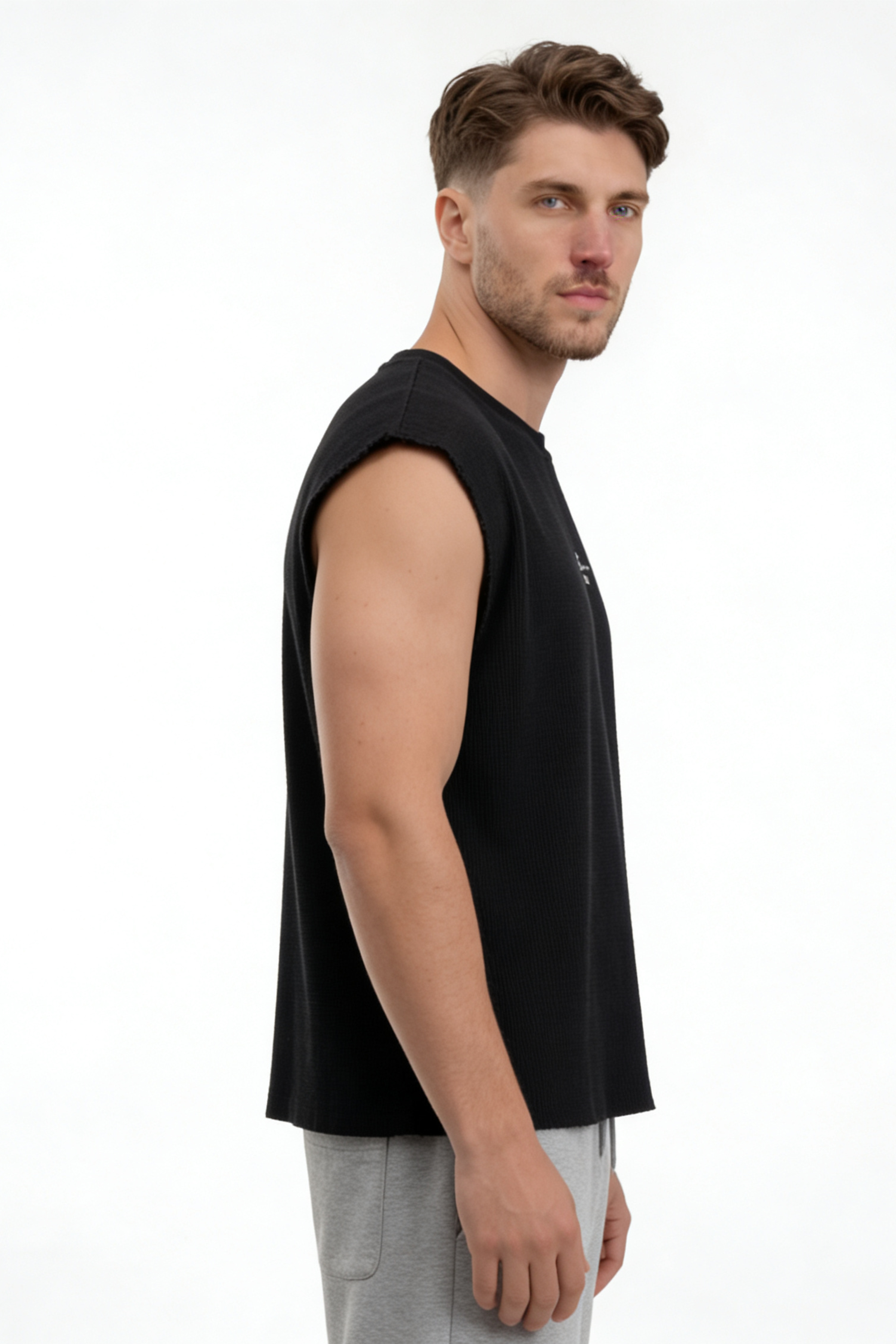 Image of Waffle Tank - Black
