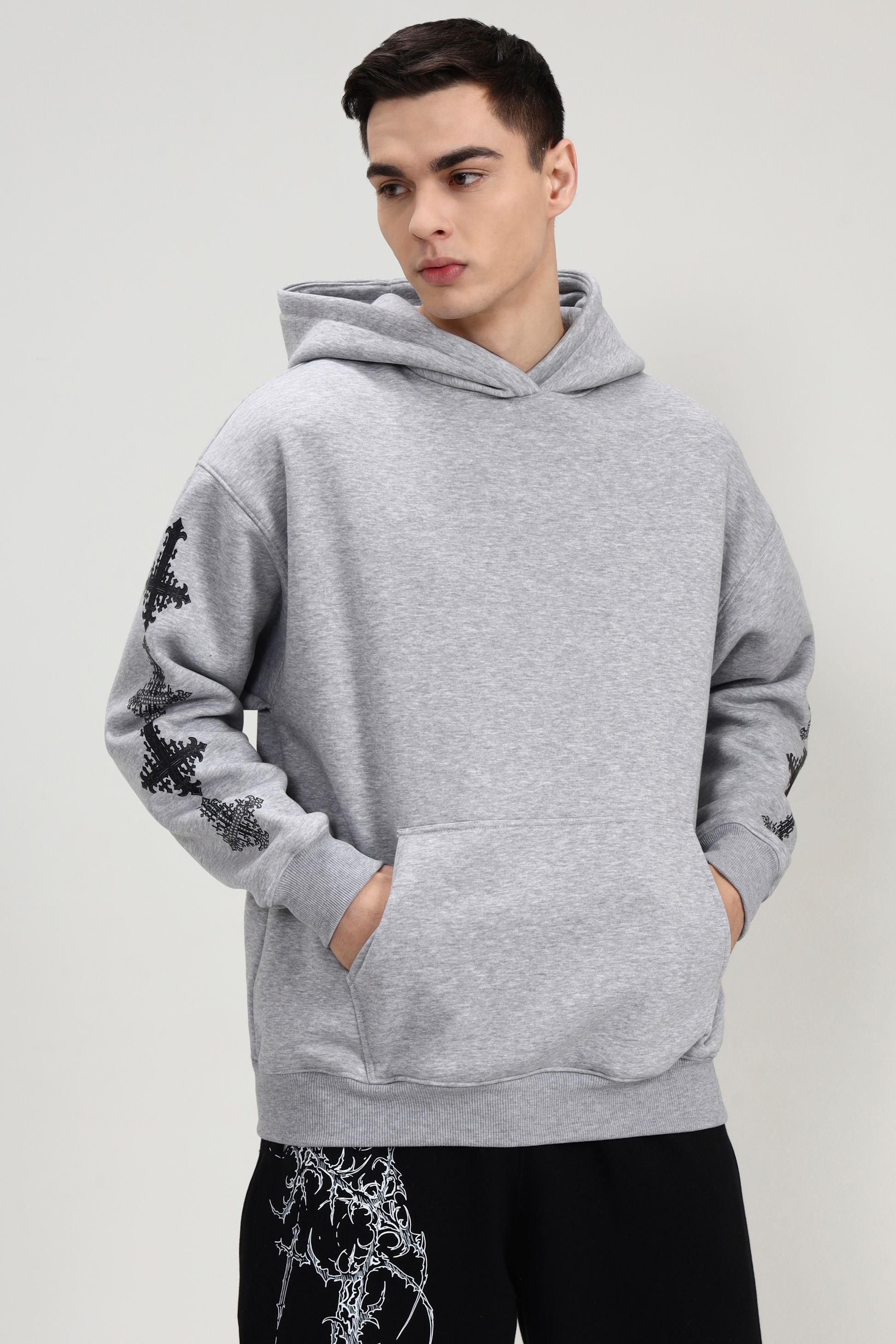 Crystal Cross Unisex Oversized Hoodie