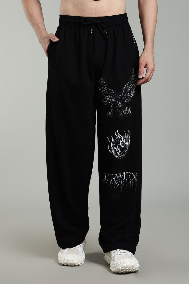 Rise High unisex track pants with relaxed fit