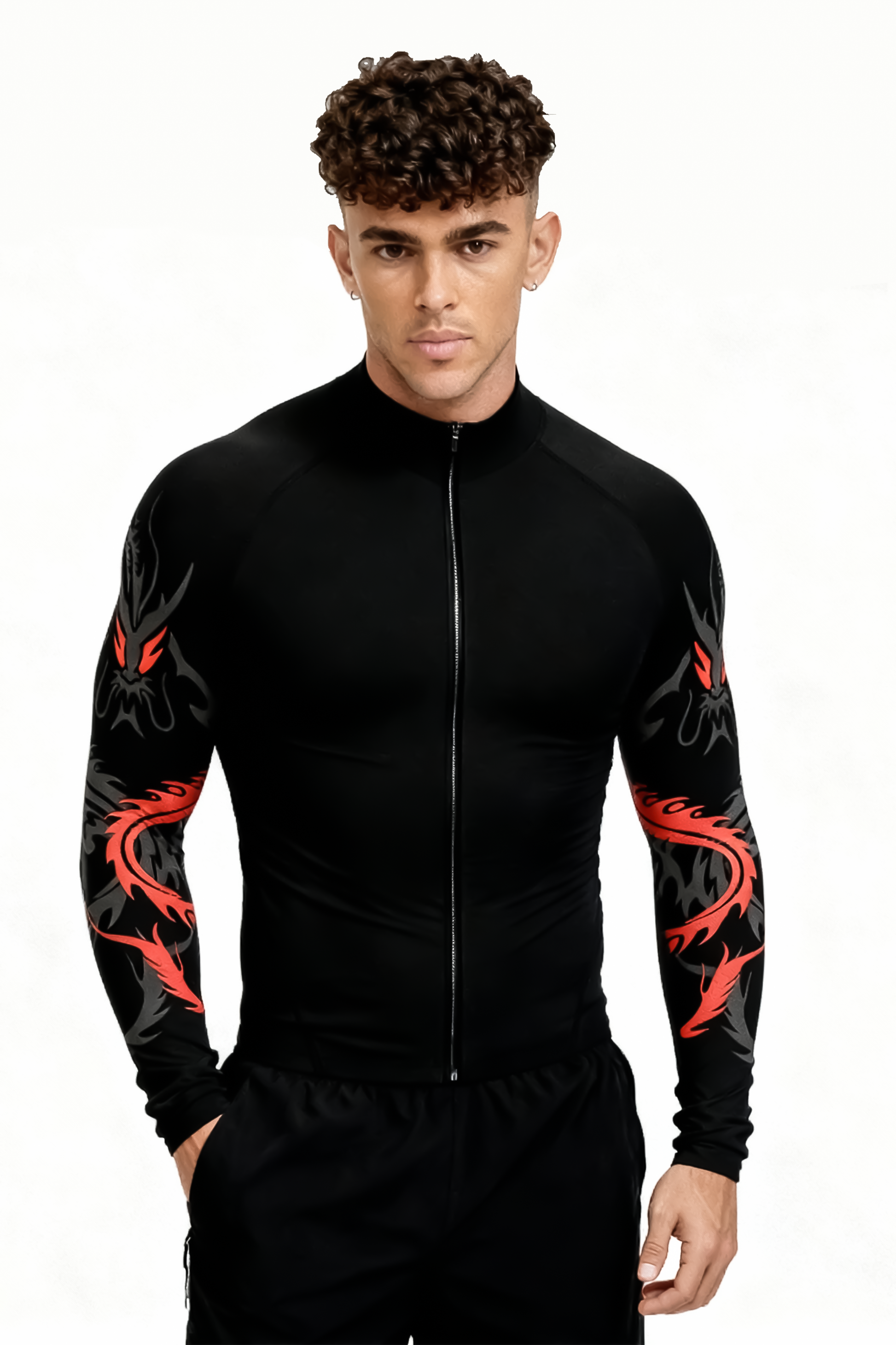 Draco Rage Compression Zipper - Black