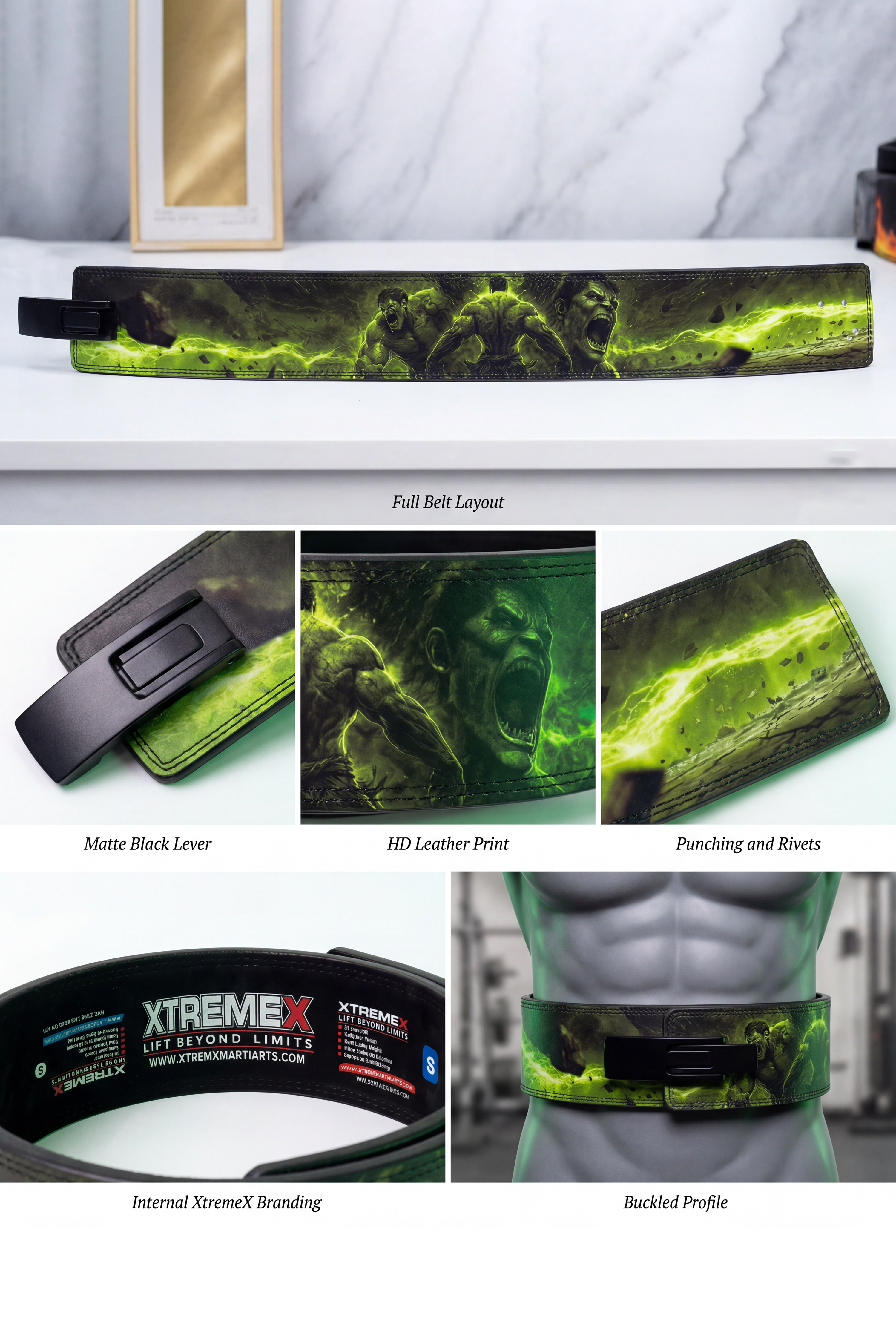 Image of Gamma Rage 13mm Powerlifting Lever Belt