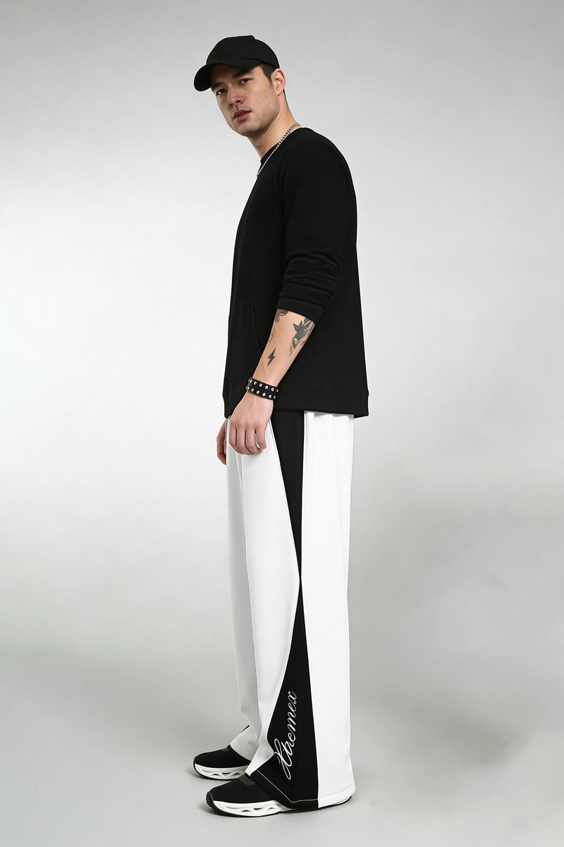 Edgeflow graphic premium cotton unisex joggers in melange