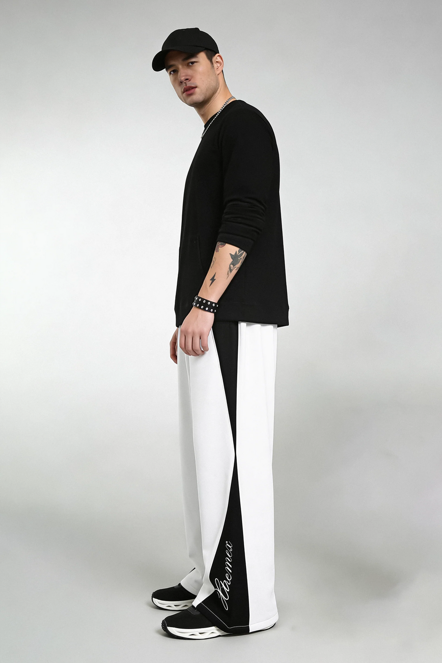 Edgeflow graphic premium cotton unisex joggers in melange