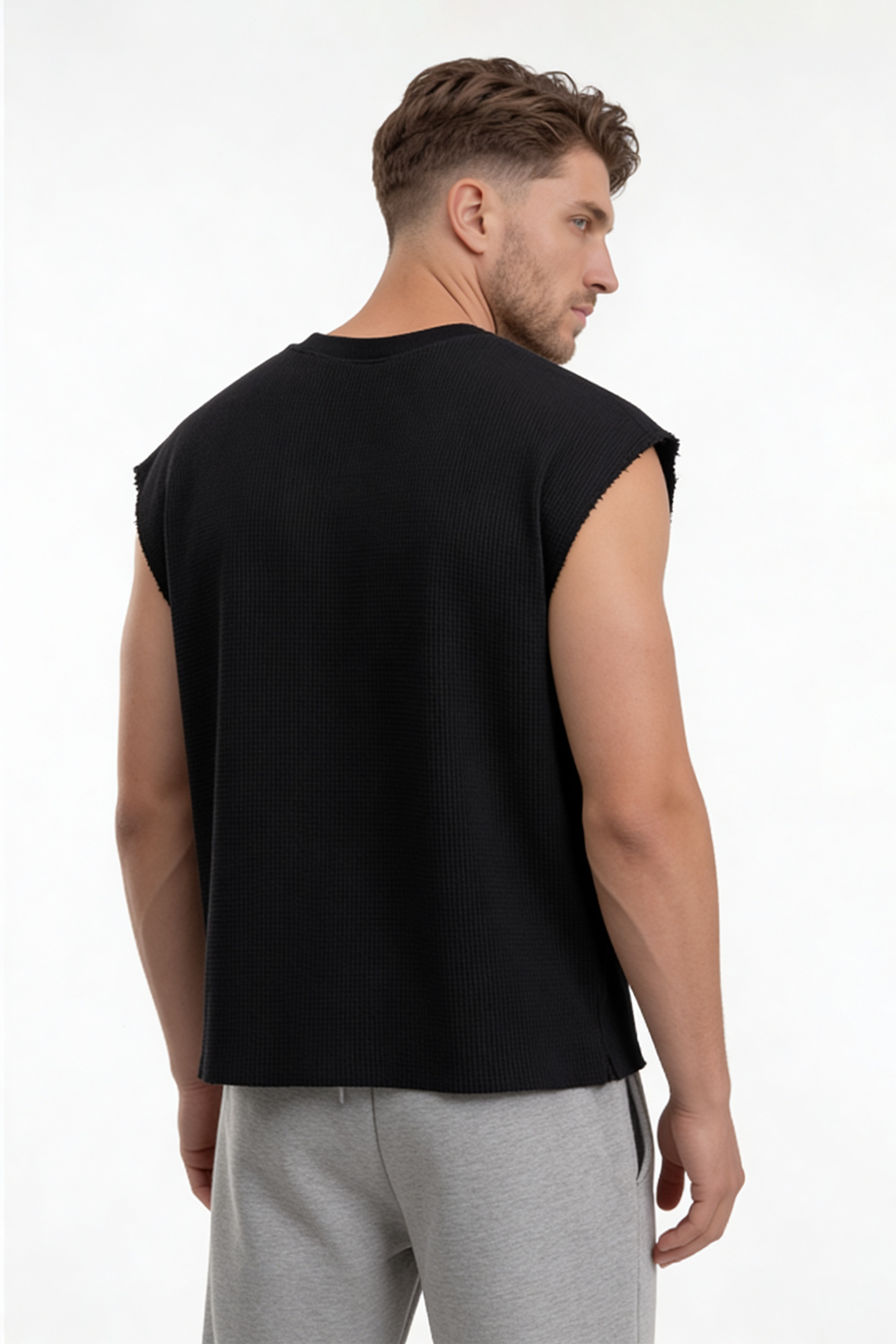 Image of Waffle Tank - Black