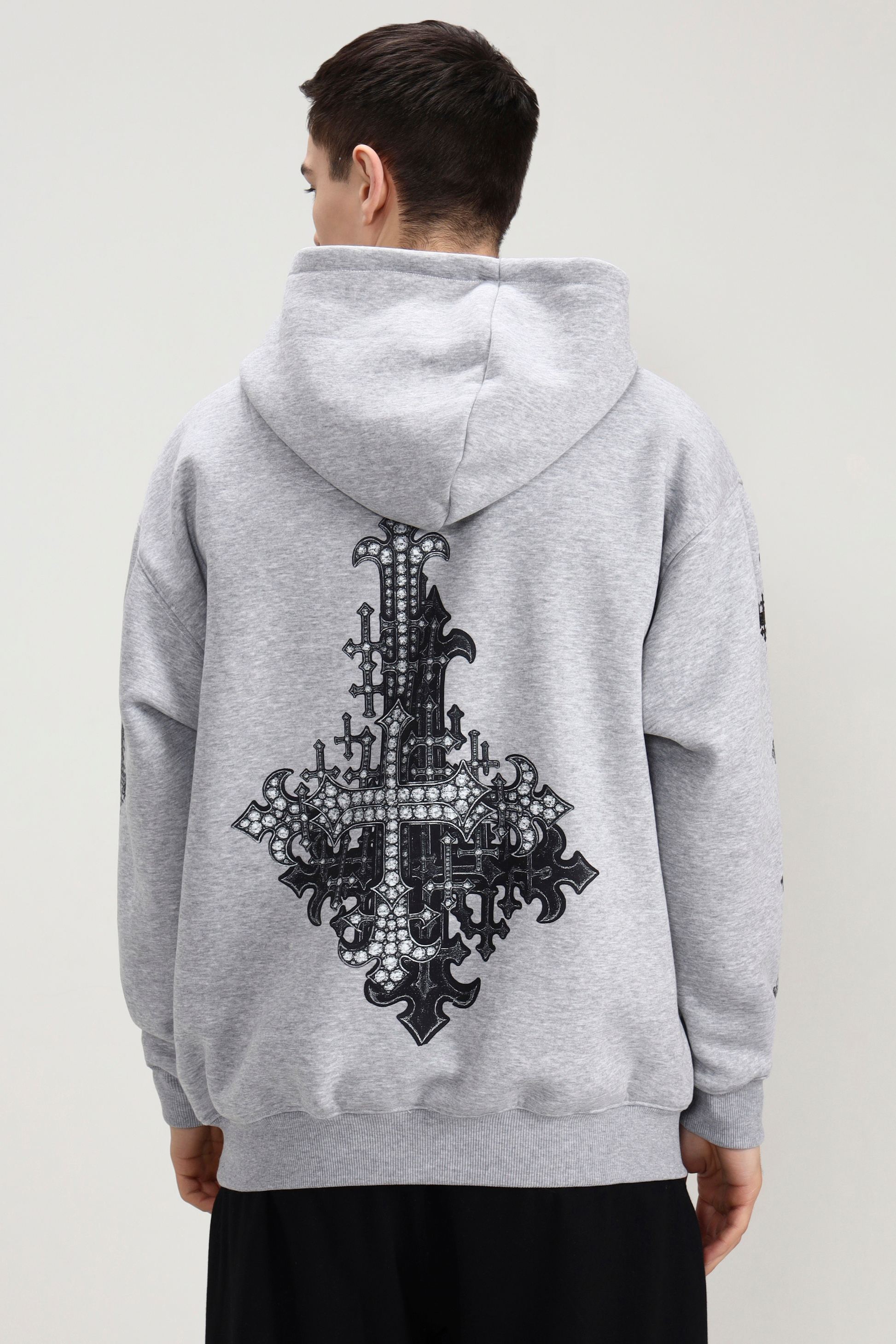 Crystal Cross Unisex Oversized Hoodie