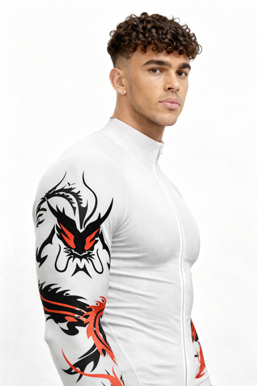 Image of Draco Rage Compression Zipper - White