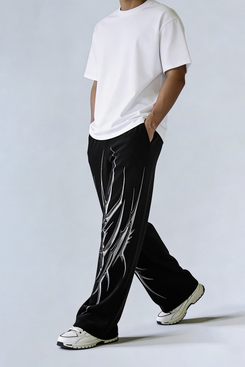 Darksteel cotton track pants for casual everyday wear