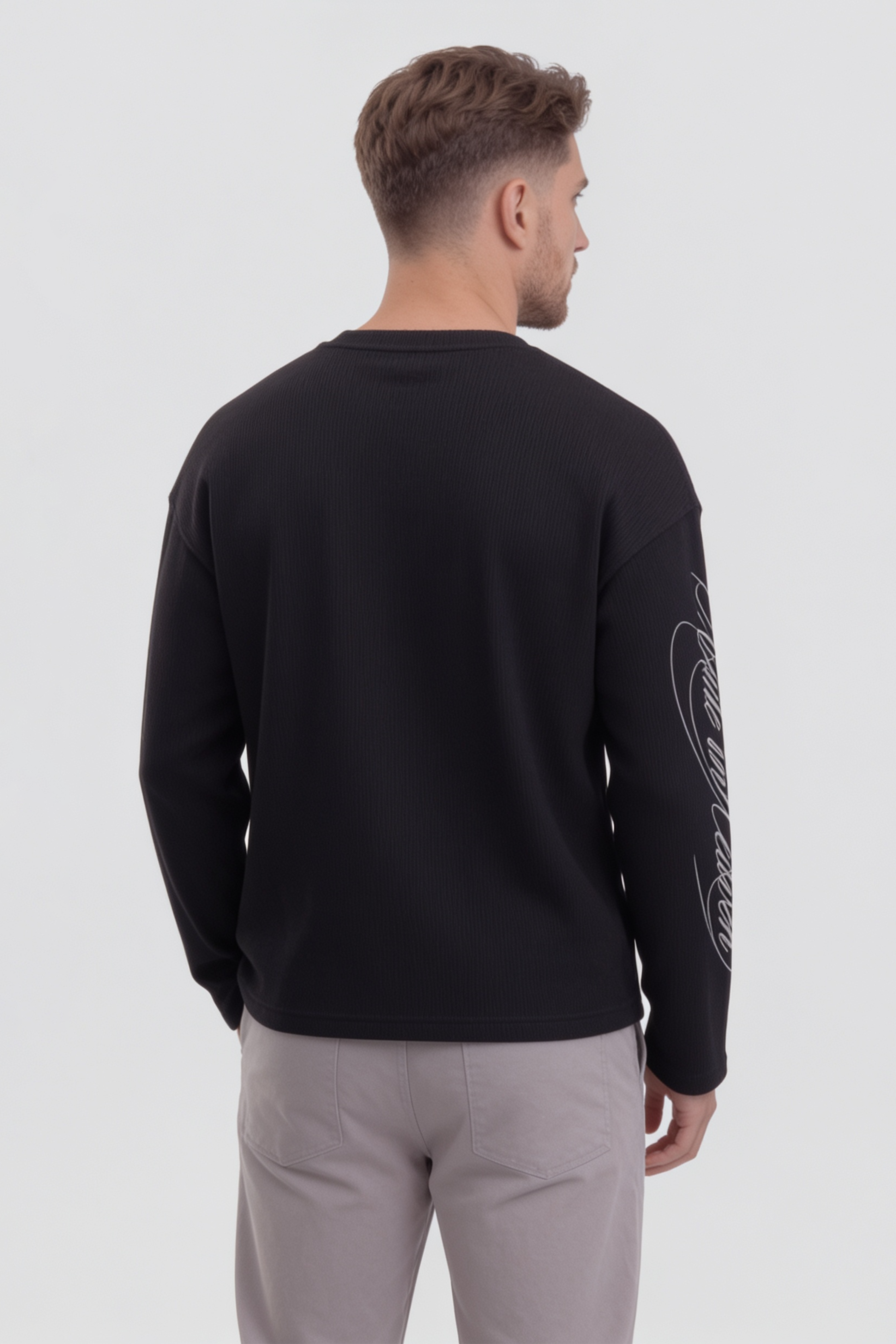 Image of Signature Waffle Tshirt - Black