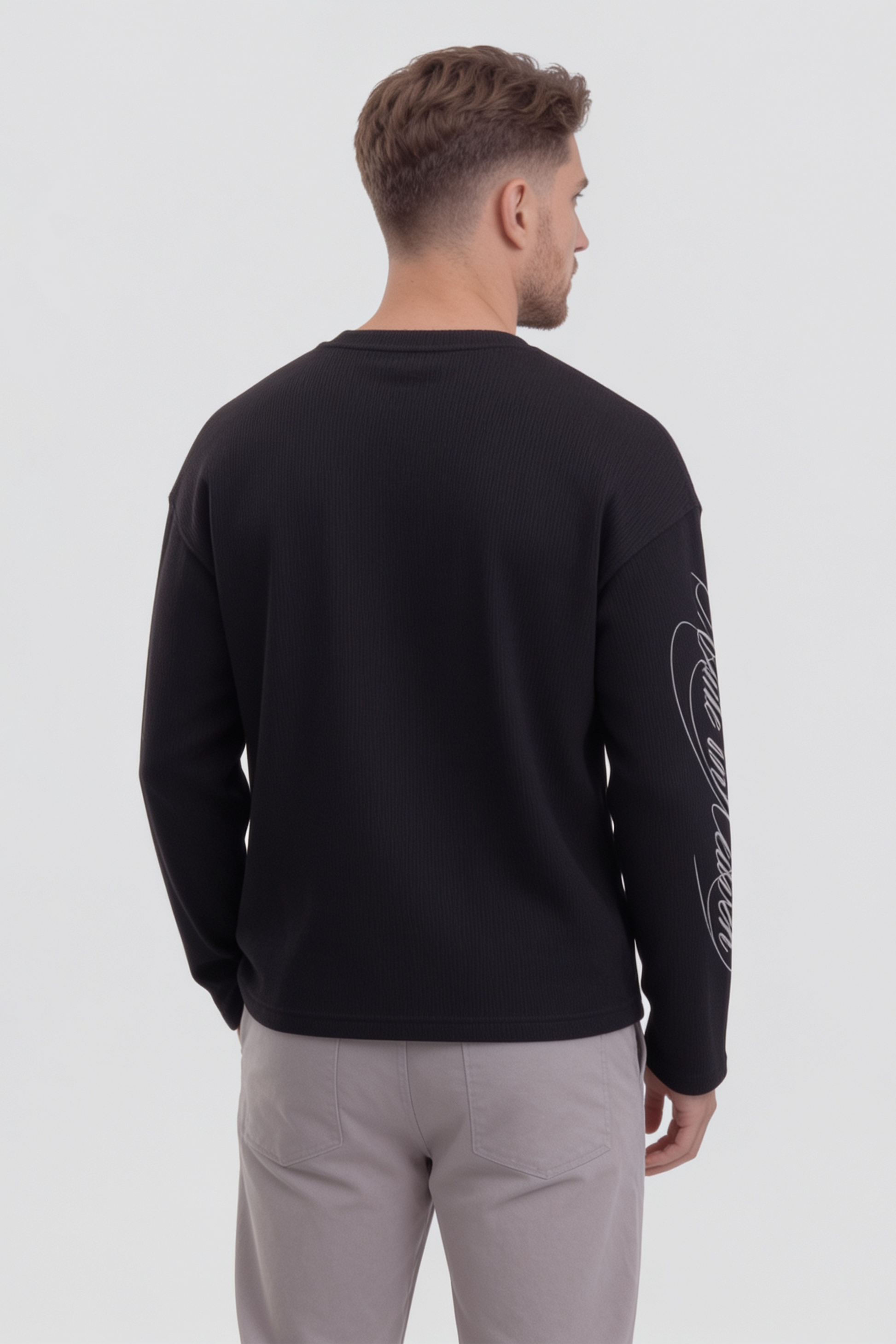 Signature Waffle Tshirt - Black