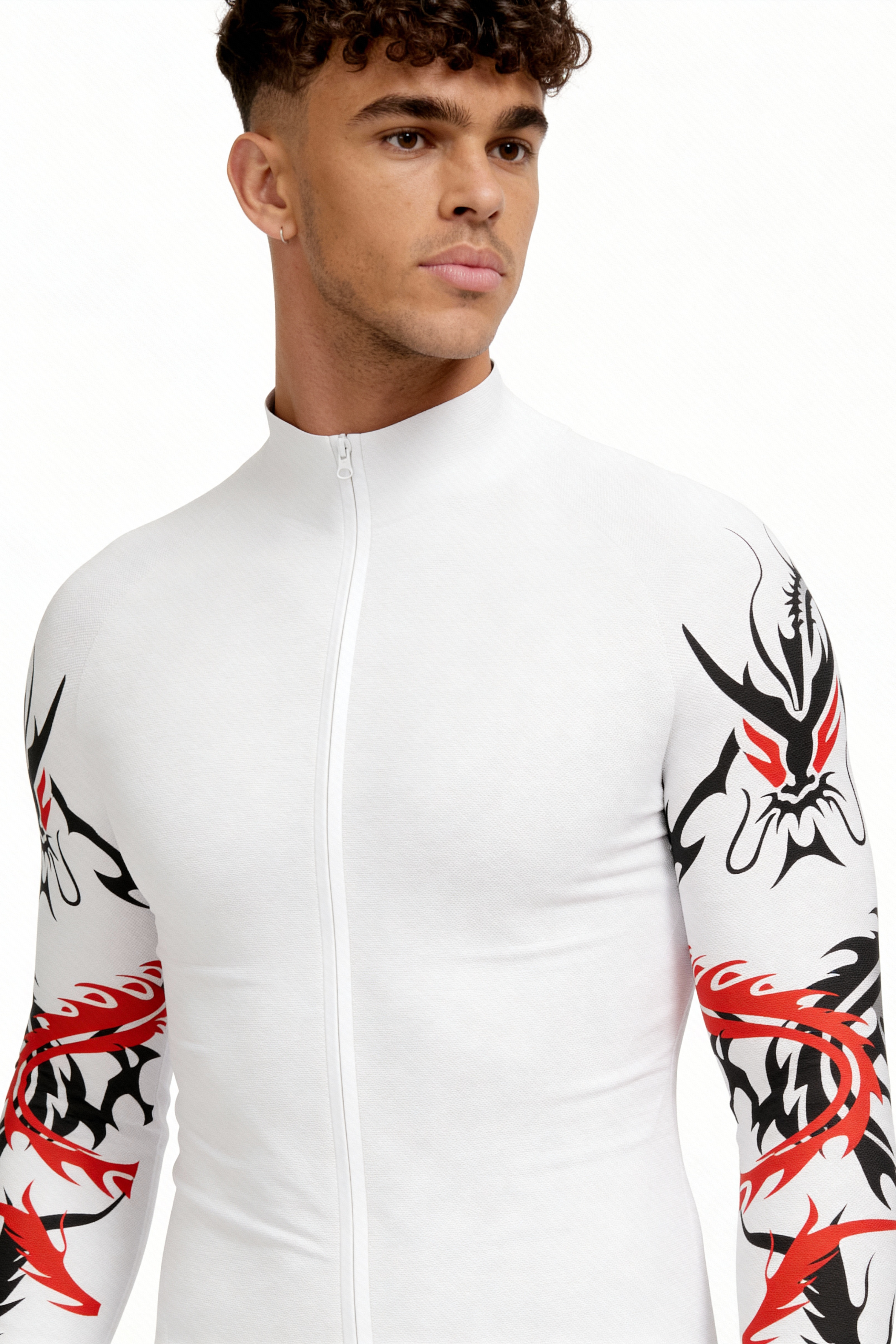 Image of Draco Rage Compression Zipper - White