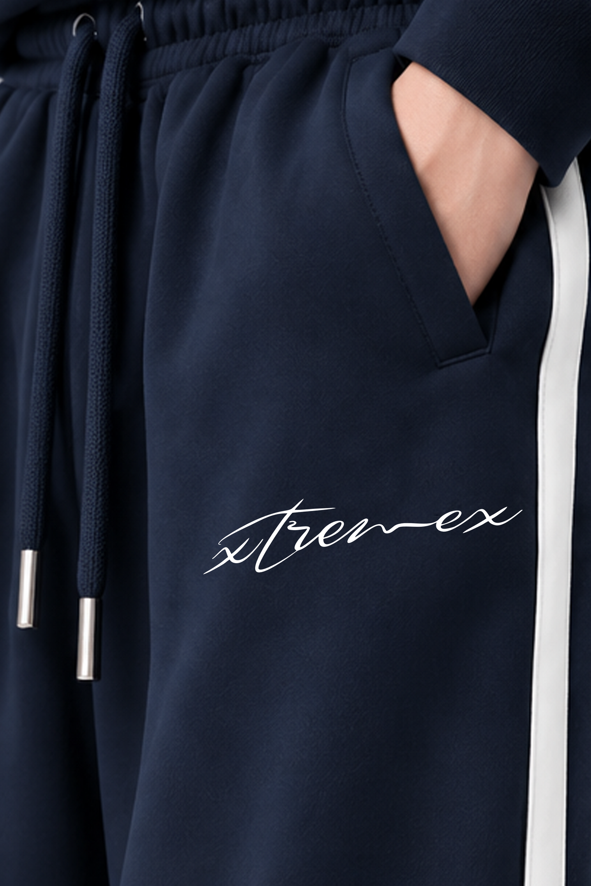 Classic Stripe Joggers - Navy Blue