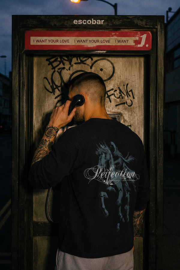 Men's Redemption waffle T-shirt with horse graphic and textured waffle fabric