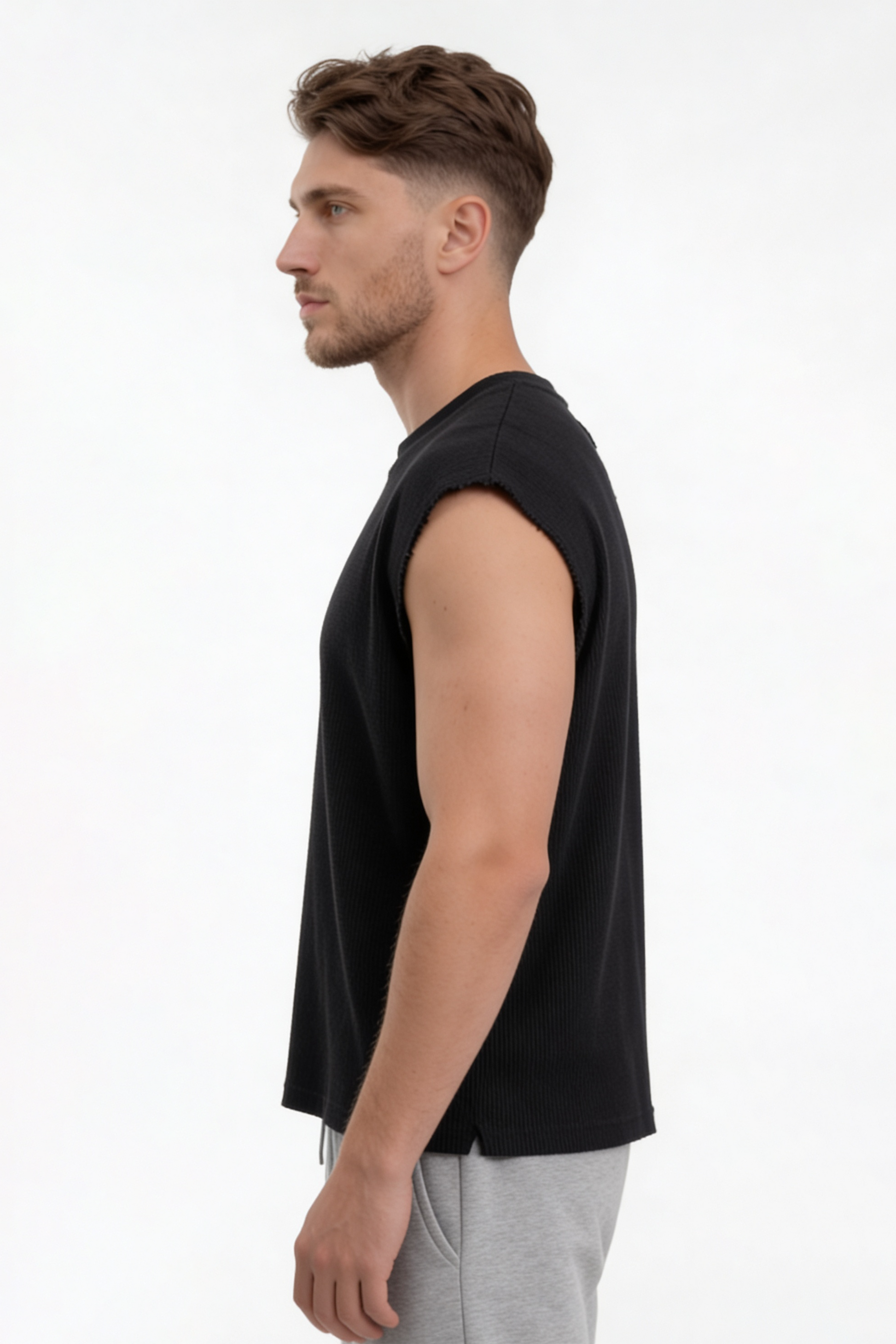 Waffle Tank - Black