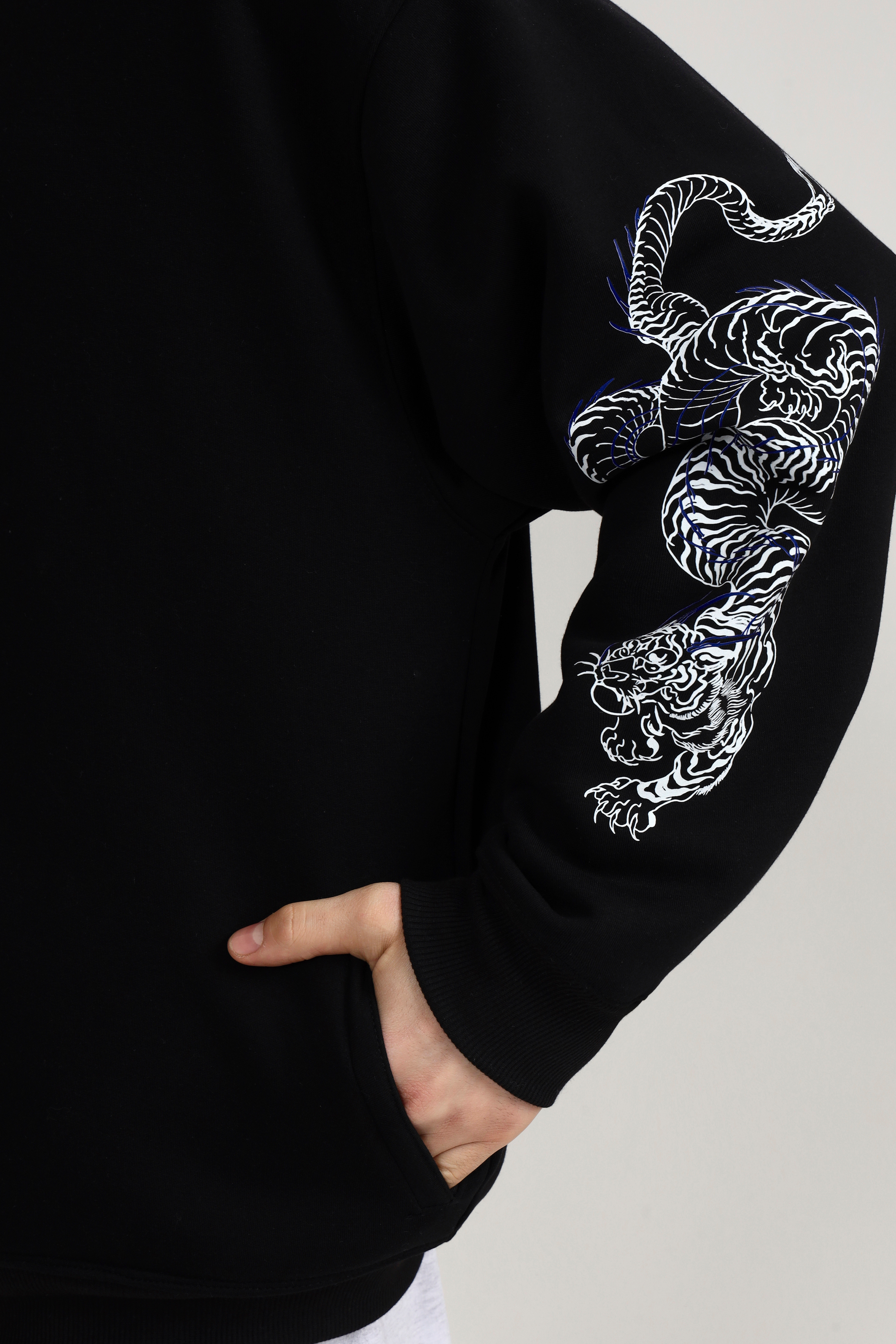 Image of Black Hunt Unisex Oversized Zipper Hoodie