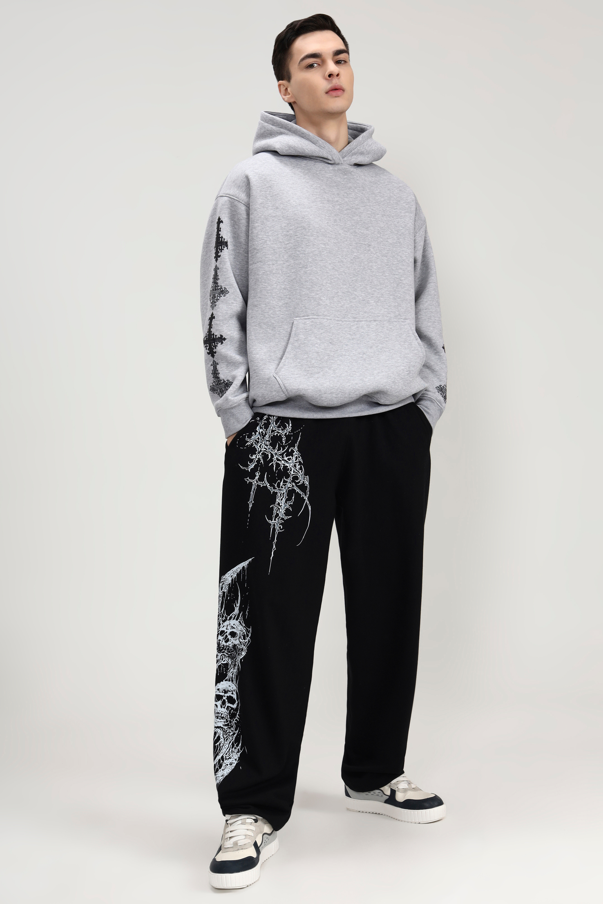 Crystal Cross Unisex Oversized Hoodie