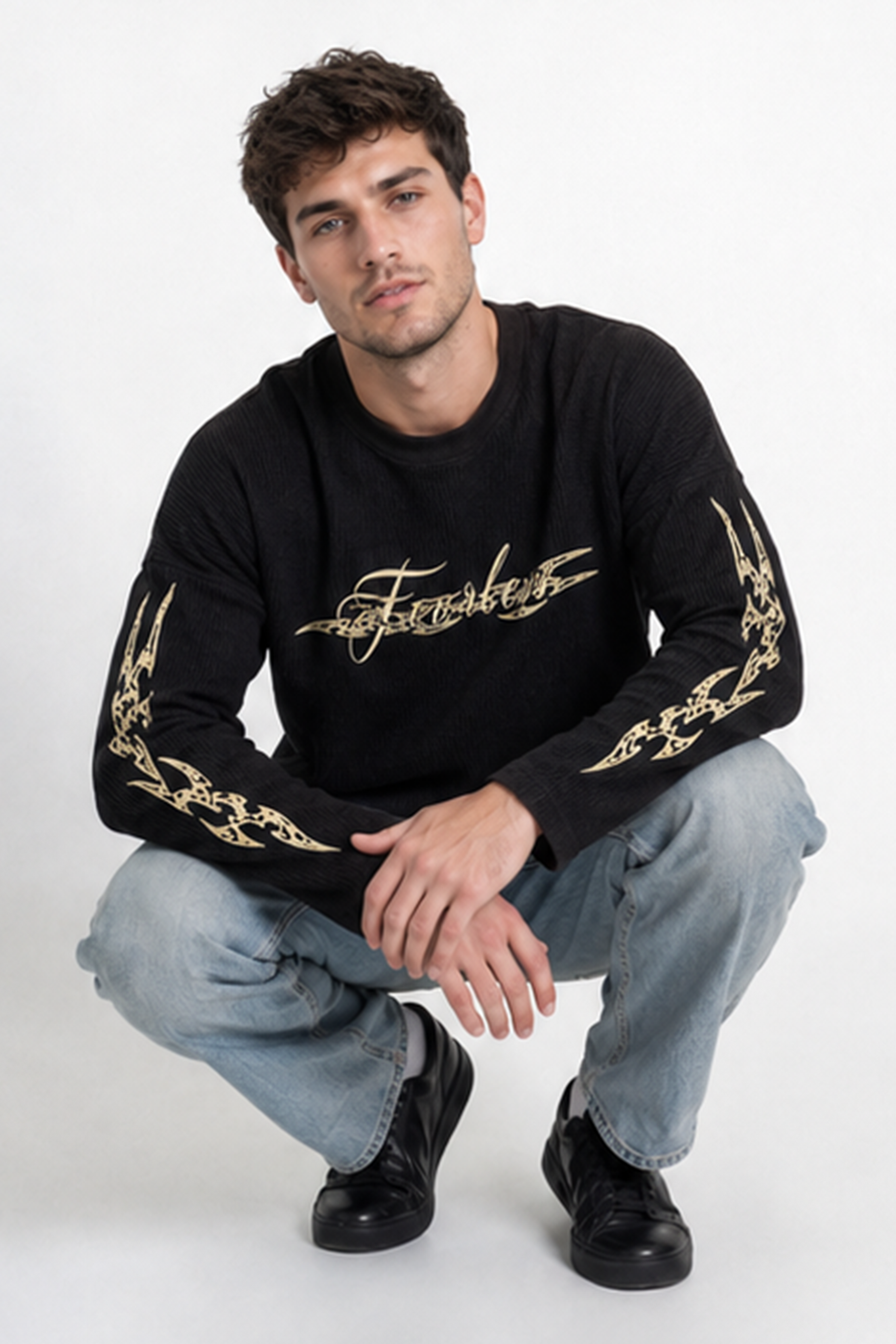 Image of Fearless Waffle Tshirt - Black