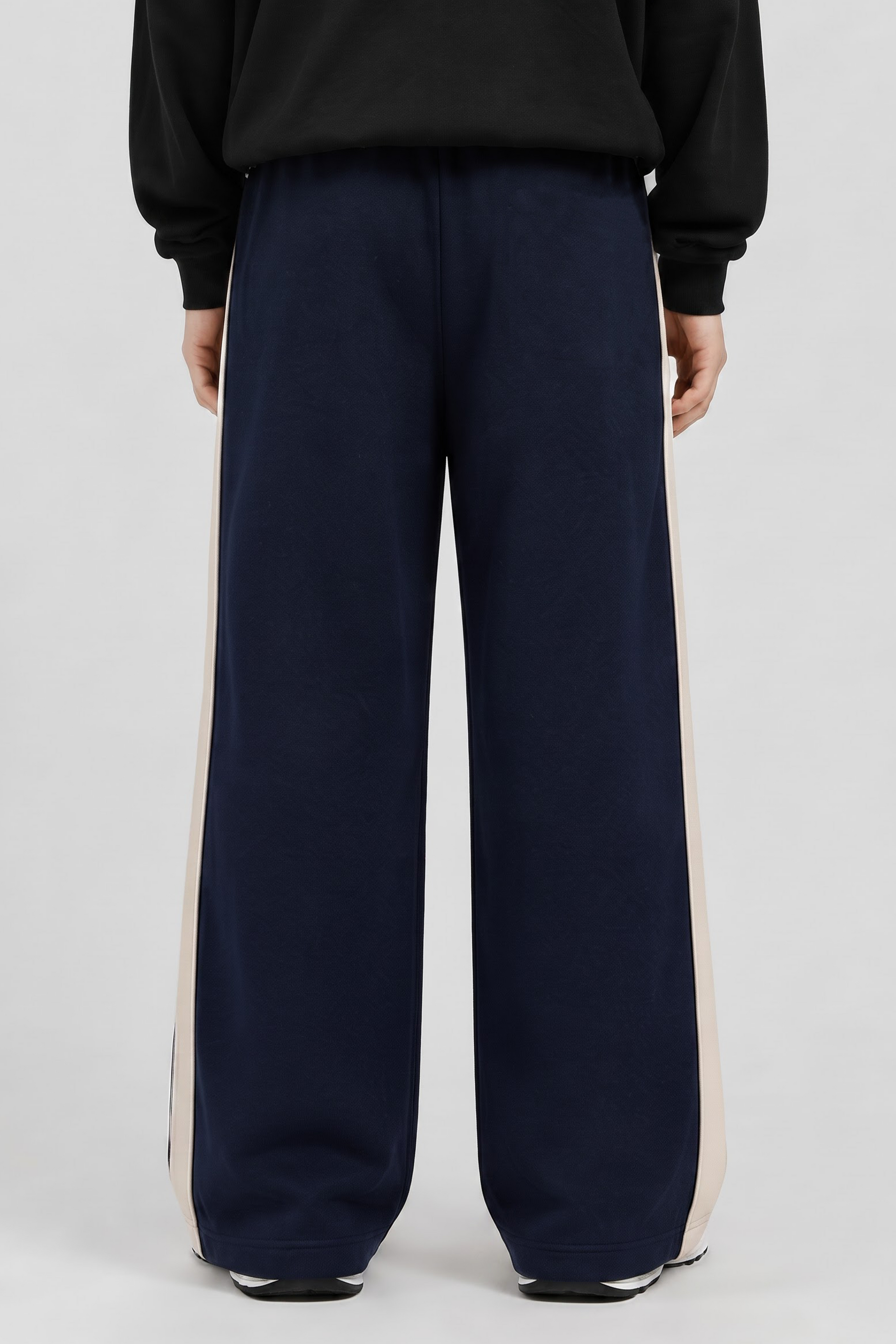 Contrast Stripe Joggers - Navy