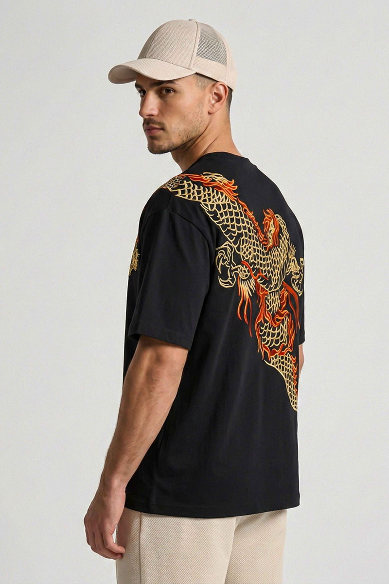 Ember Rage graphic oversized T-shirt with comfortable relaxed fit ifm